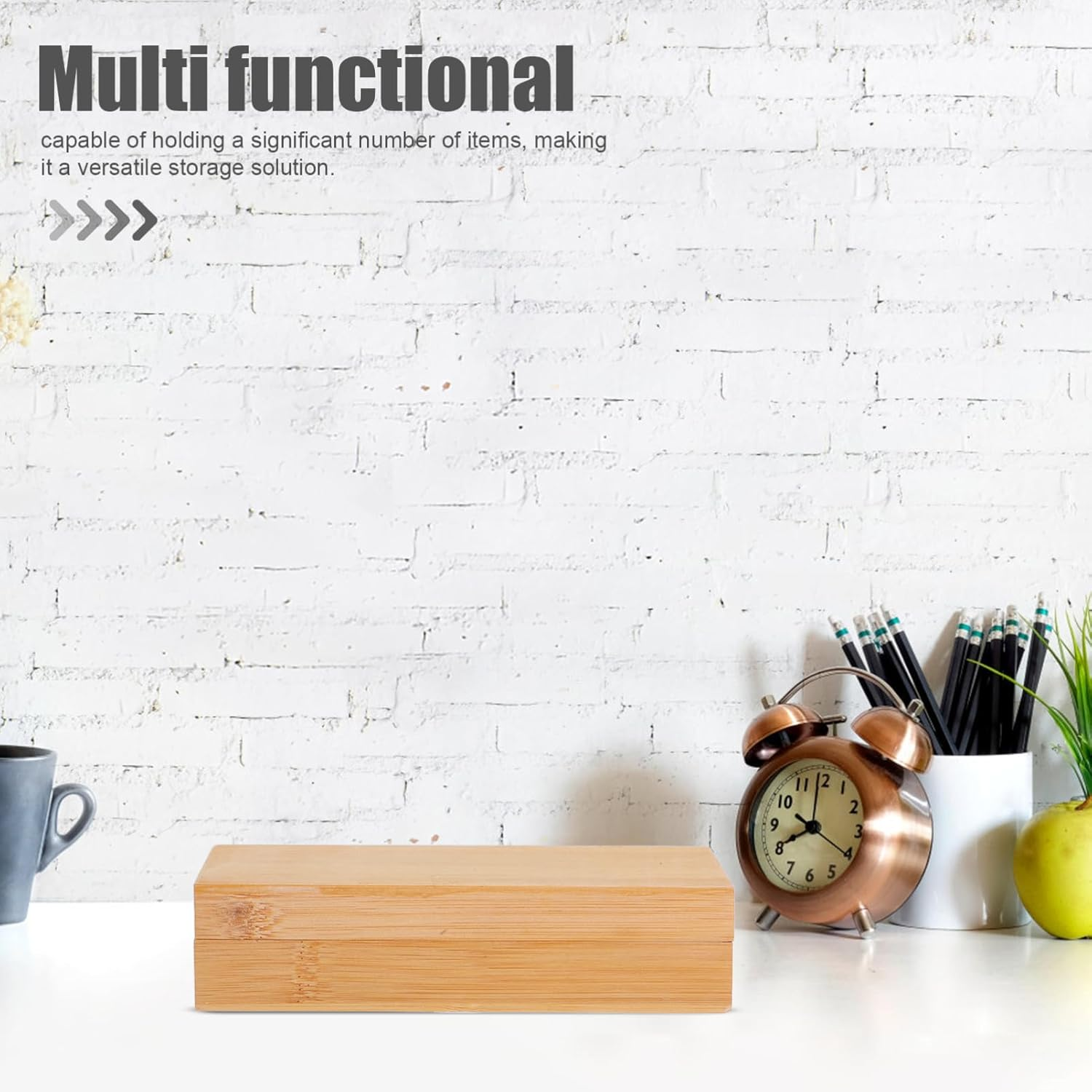 Box Wooden Storage Box with Lid Versatile Memory Keepsake Box for Crafts Art Supplies and Items for Home Office and School Use Decorative Centerpiece image number 2