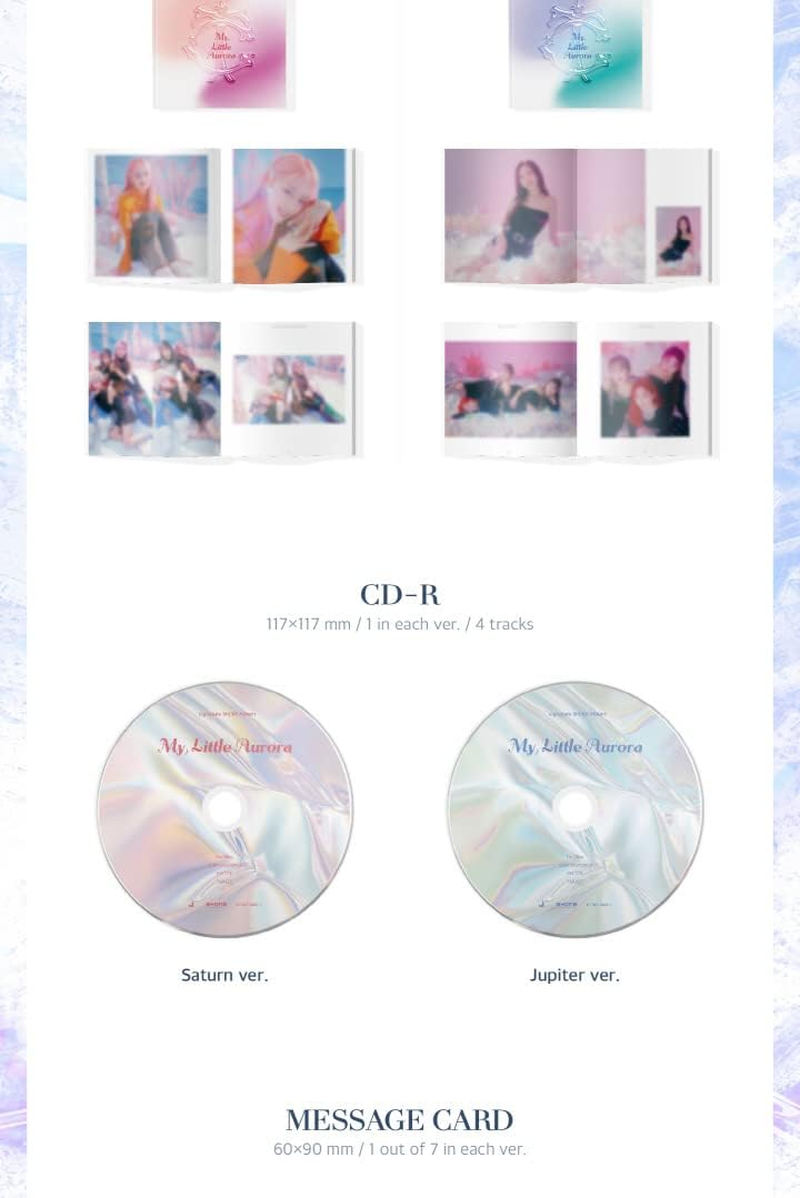 Cignature My Little Aurora 3Rd EP Album Jupiter Version Cd+1P Poster+1P Folding Poster on Pack+72P Photobook+1P Message Card+2P Photocard+1Ea 2Cut Sticker+1Ea Deco Sticker+Tracking Sealed image number 1