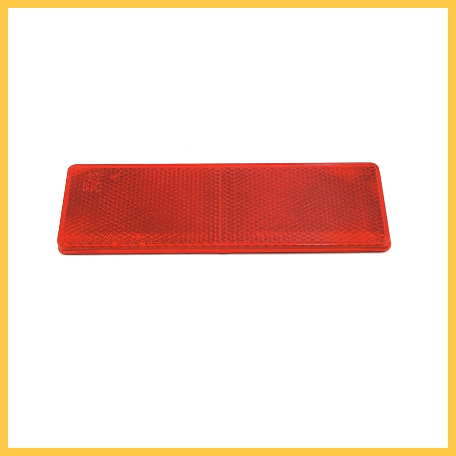Automotive Car Red Rectangle Stick-On Safety Reflector Plate W/O Holes 10PCS Auto Replacement Parts image number 1