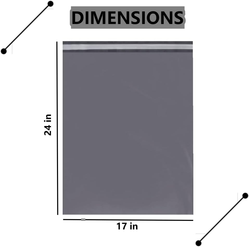 10 Large Self-Seal Postage Bags - 17 X 24" Parcel Bags for Clothes & Shipping, Tamper-Proof image number 1