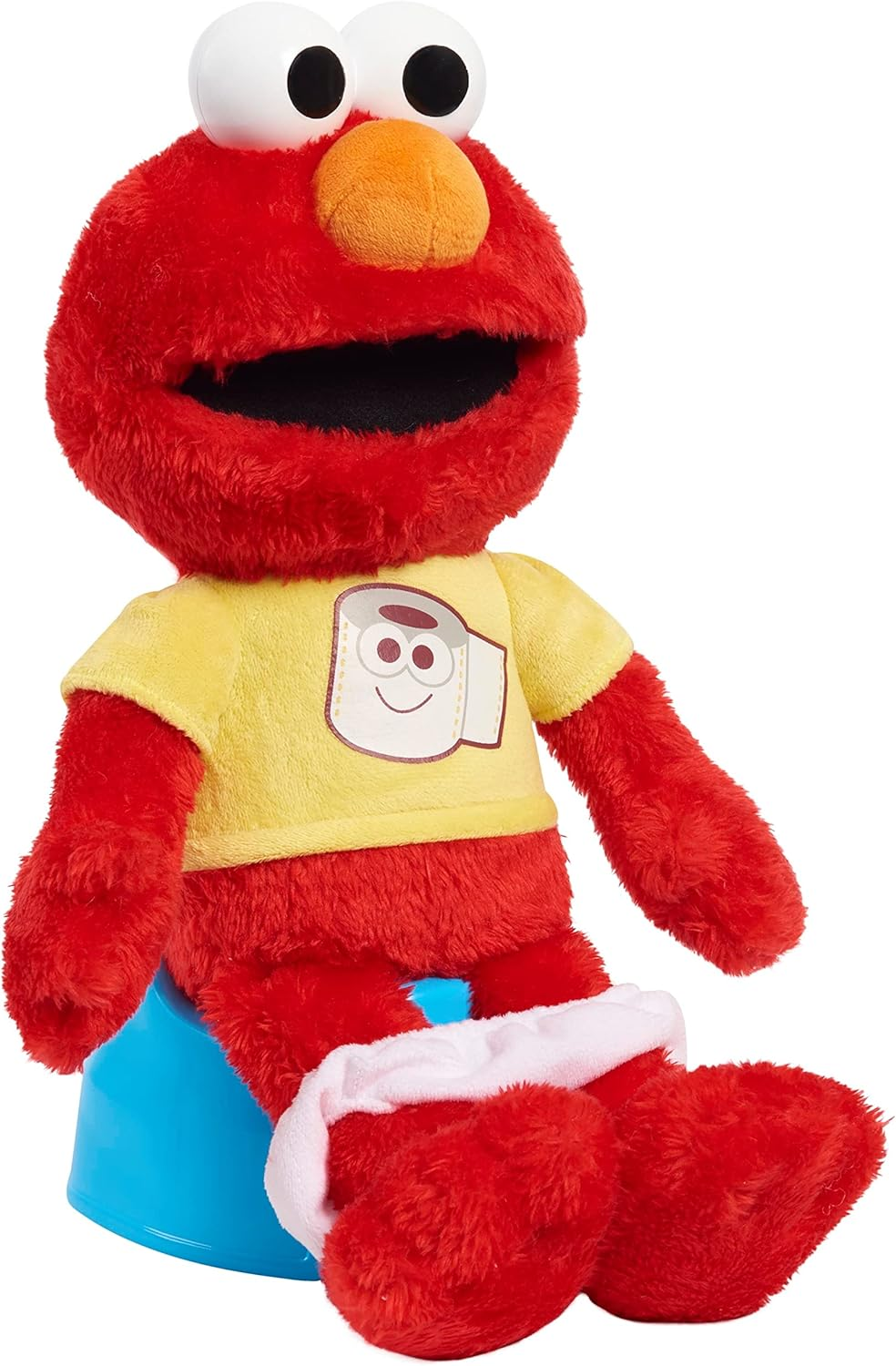 SESAME STREET Potty Time Elmo 12-Inch Sustainable Plush Stuffed Animal, Sounds and Phrases, Potty Training Tool, Officially Licensed Kids Toys for Ages 18 Month by Just Play, Medium image number 2
