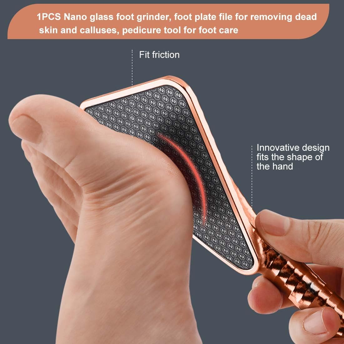 JYNVO 2-In-1 Nano Glass Callus Remover, Effective against Calluses, for Dry Feet, Velvety Soft Feet, Professional Foot Care Safe image number 5