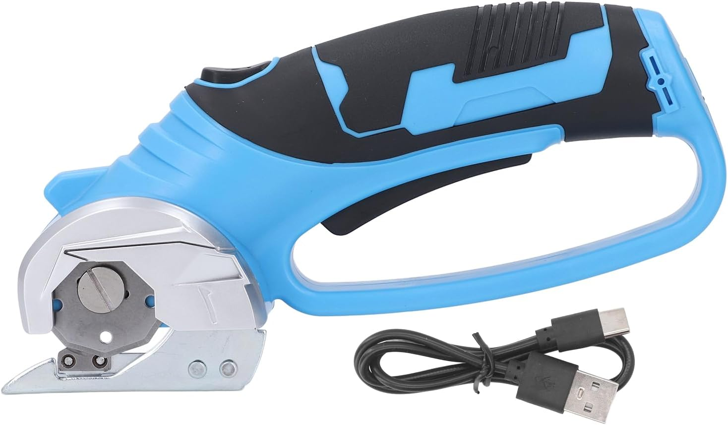 Cordless Electric Scissors, 4V Cardboard Cutter, Rechargeable Fabric Cutters with Safety Lock & LED Light, Powerful Rotary Cutter for Cutting Carpet, Cardboard, Leather, Paper, Plastic image number 2