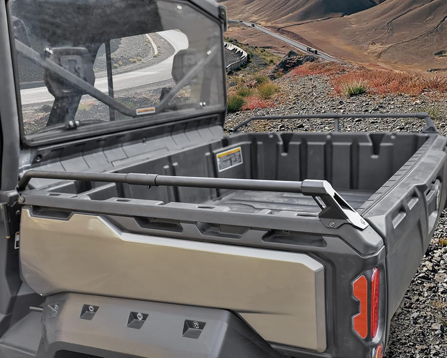 SAUTVS Cargo Bed Rails for Defender, Heavy Duty Combined Cargo Box Side Rails Kit for Can-Am Defender HD5 / HD8 / HD10 / MAX 2016-2023 Accessories (Replace #715003444) image number 4