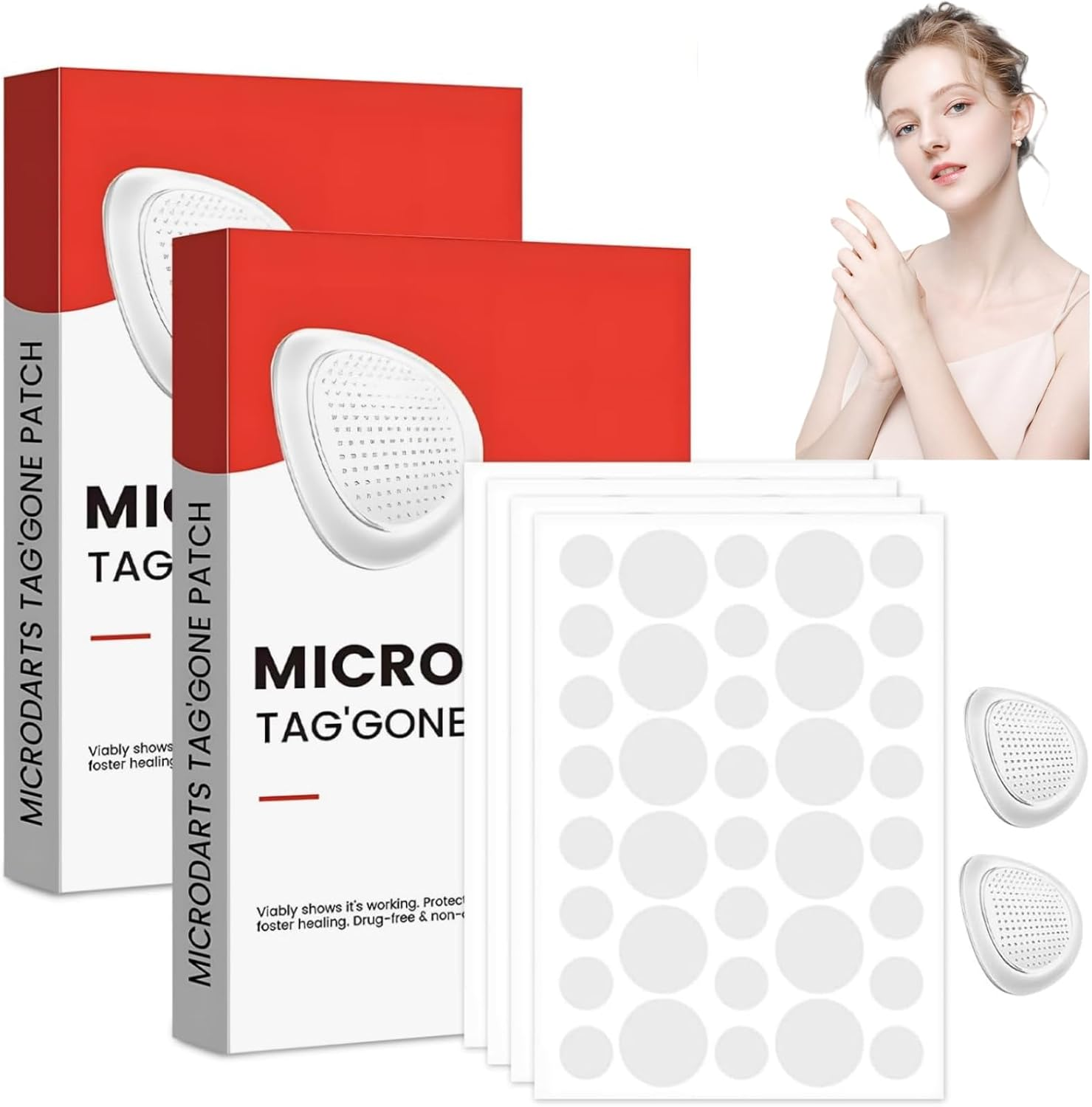2*144 Pcspro Micro-Darts Tag-Gone Patch,Professional Micro-Dart Pimple Patches,Skin Tag Removal Patch for All Skin Types,Micro-Needle Patches,Skin Tag Remover Patches,Pimple Patches Micro-Needle image number 3