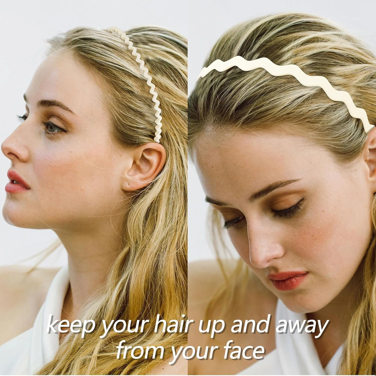 TELAIN Pack of 7 Women'S Headbands, Various Designs, Elastic Stretch Hair Bands, Soft Fabrics, for Birthdays and Festivals image number 6