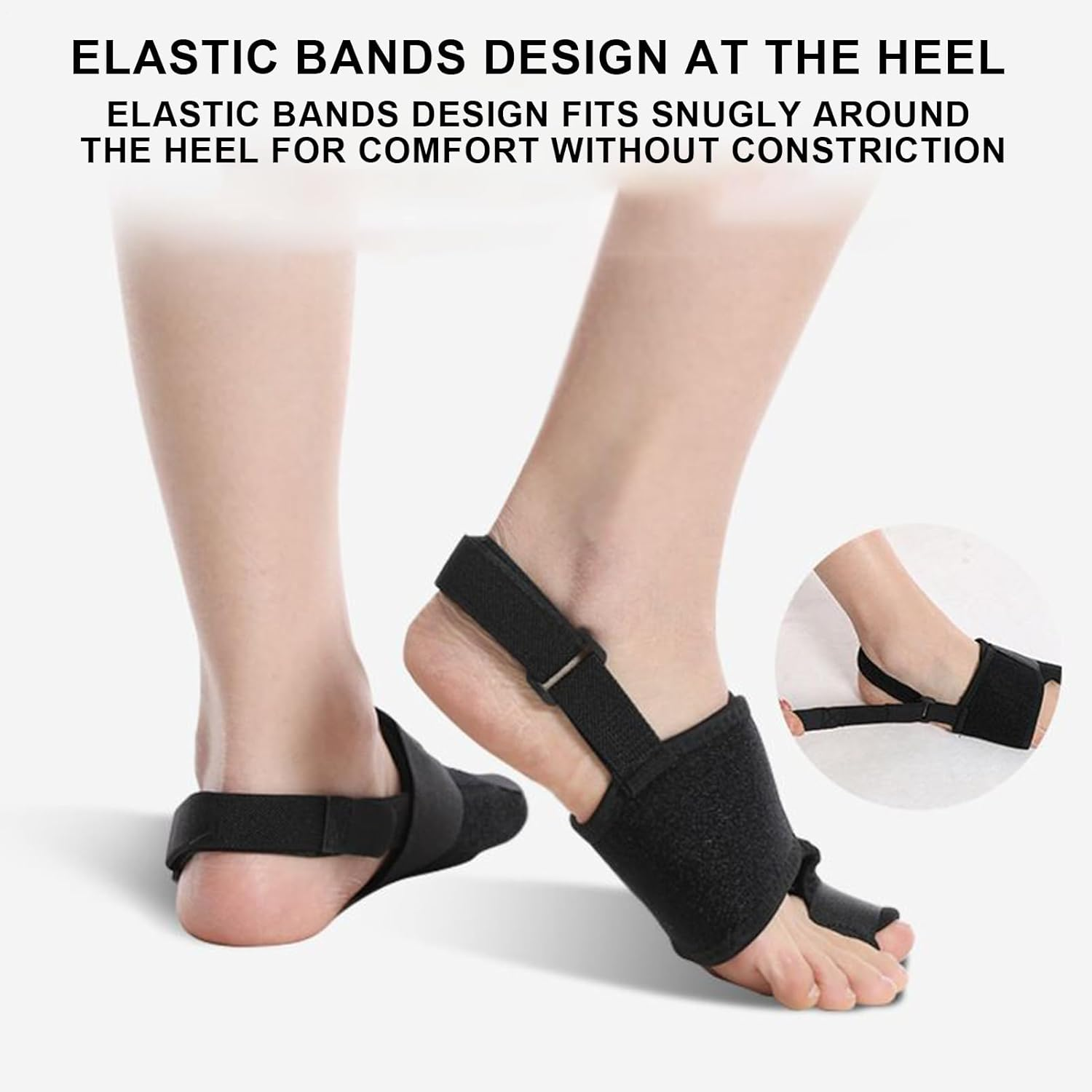 Big Toe Corrector - 2 Piece Adjustable Big Toe Straightener | Correction Separators Ergonomic Breathable Protector for Yoga Pedicure Men image number 3