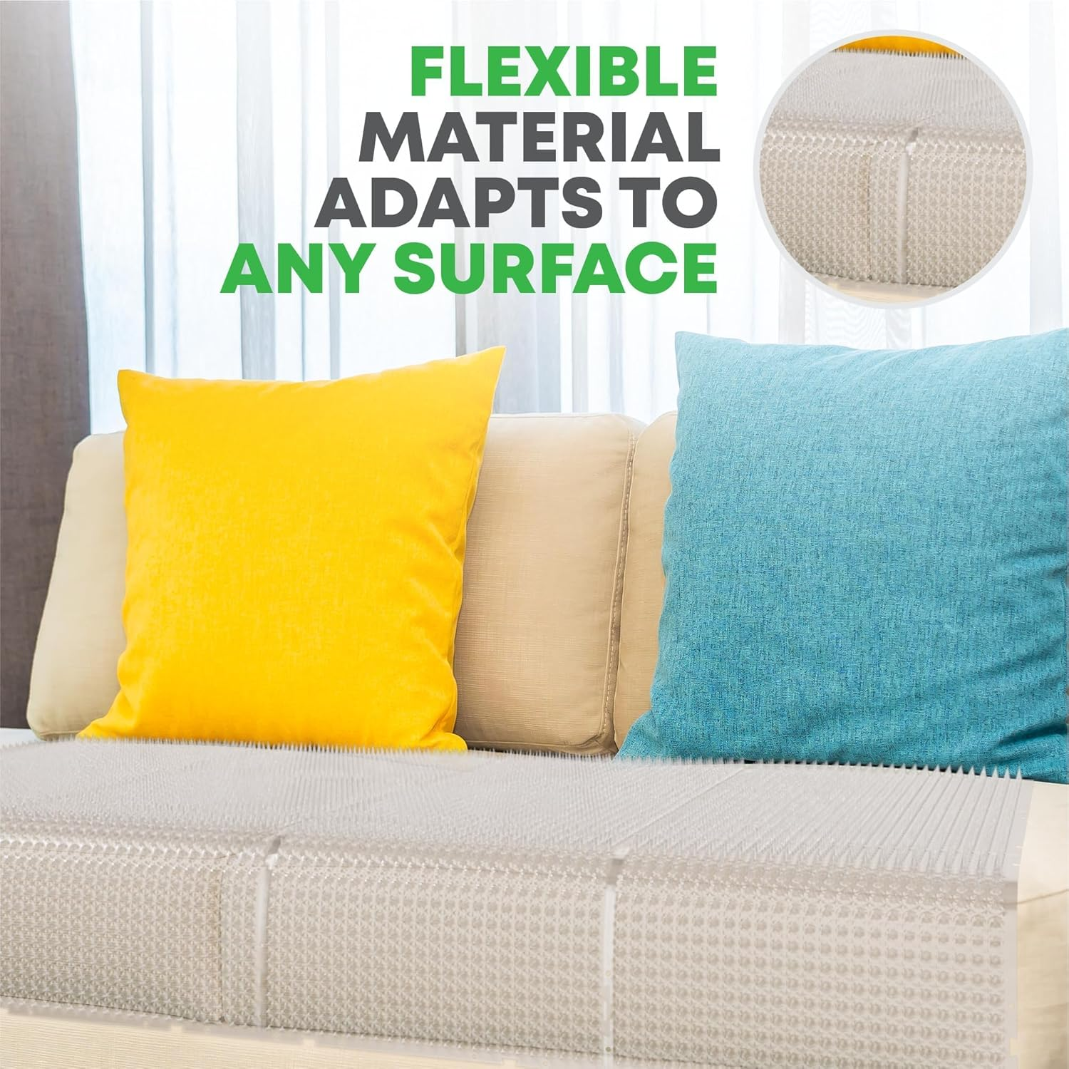 12 Pack Cat Deterrent Mats, 40X33Cm Pet Training Spiked Mat with 2.5Cm Spikes for Indoor Outdoor Use All Weather Animal Repellent for Cats and Pests image number 3