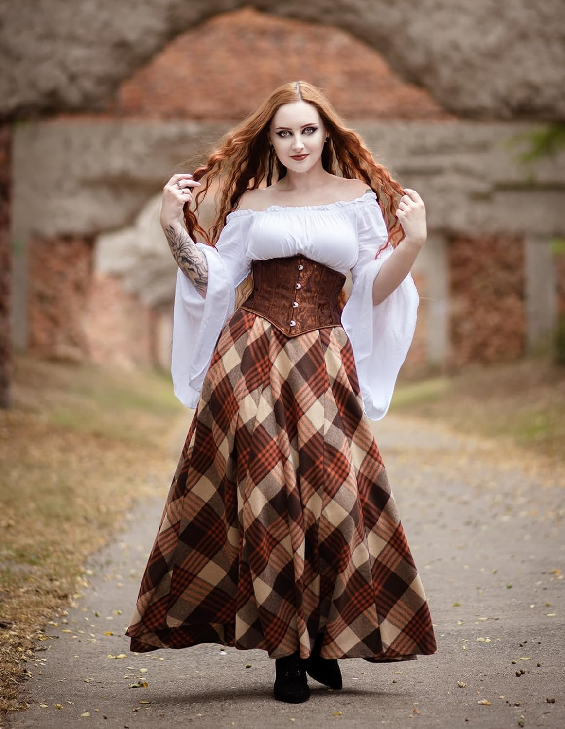 Scarlet Darkness Corset Belt for Women Fishbone Wide Waist Corset Pirate Belt image number 3