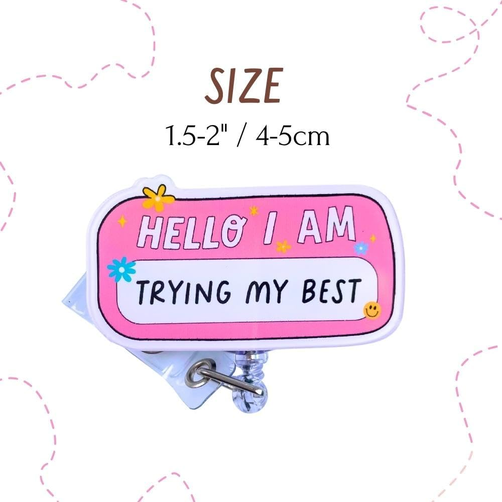 YJ PREMIUMS 8 PC Funny Badge Holder Retractable Cute Badges Reels ID Clip for Nurse Nursing Nurses Doctor Student Teacher Healthcare Medical Work Office Employee Coworker Bulk Gifts image number 3