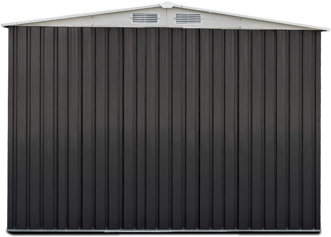 Giantz Garden Shed 2.58X2.07X1.78M Storage Box Workshop, Green House Greenhouse Outdoor Shelter Tool Shade, Dome Gable Roof Double Sliding Doors Galvanized Steel image number 3