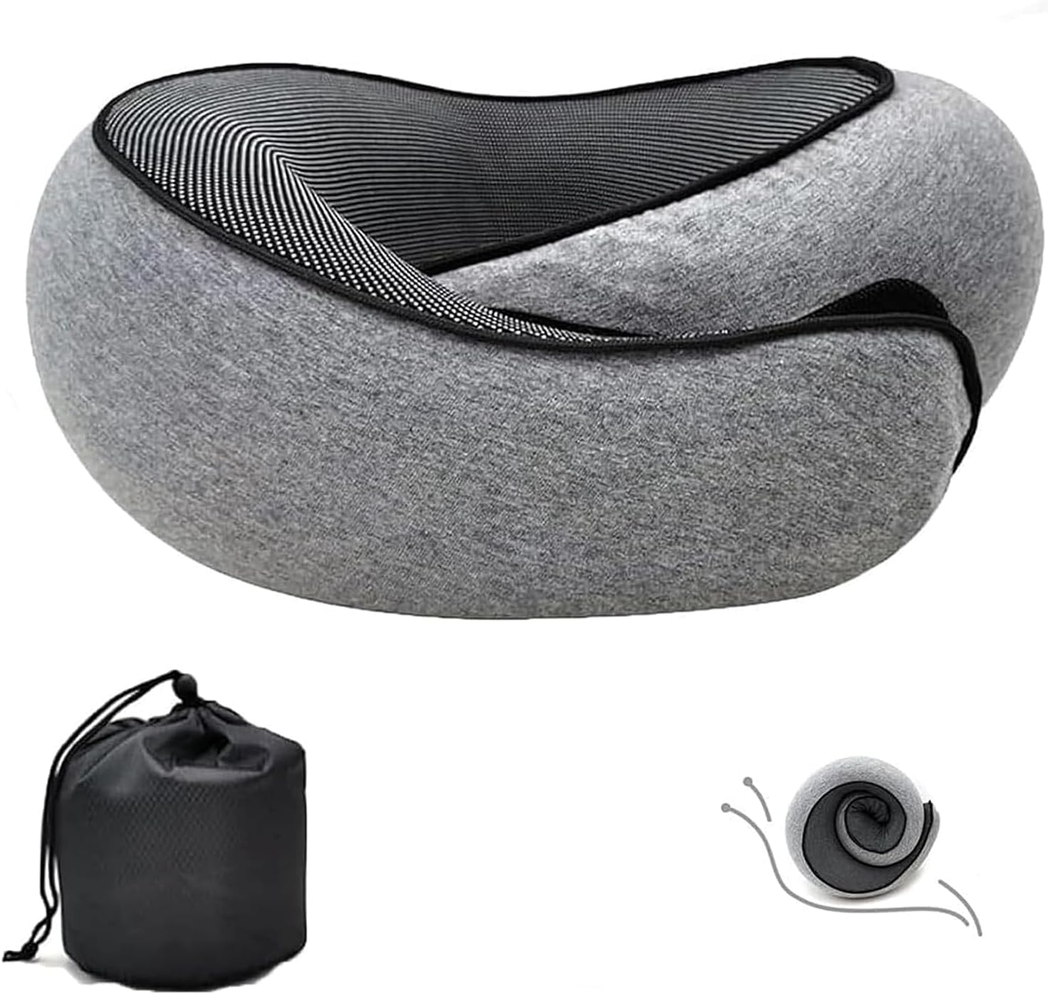 OZKEY Travel Pillows for Airplanes, 2024 New Travel Pillow, Relax with Plush Memory Foam, Travel Neck Pillow Memory Foam for Traveling Suitable for Airplanes, Offices and Cars (Black)