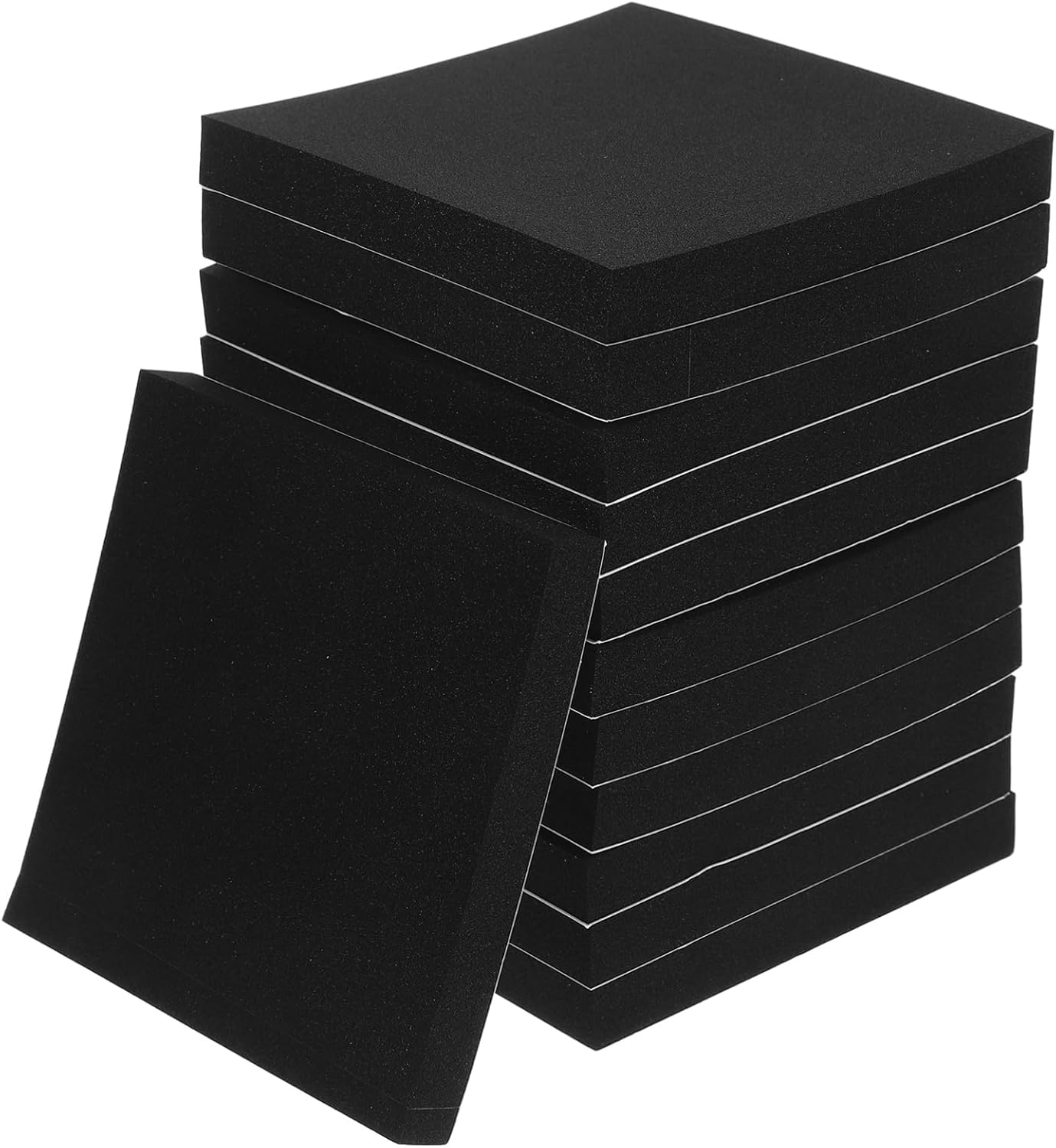 Gatuida 12Pcs Black Adhesive Foam Padding, Closed Cell Foam Sheet, Neoprene Rubber Pad Self Stick Anti-Slip Adhesive anti Vibration Foam Pad 4X4 Inch for Furniture Cars image number 3