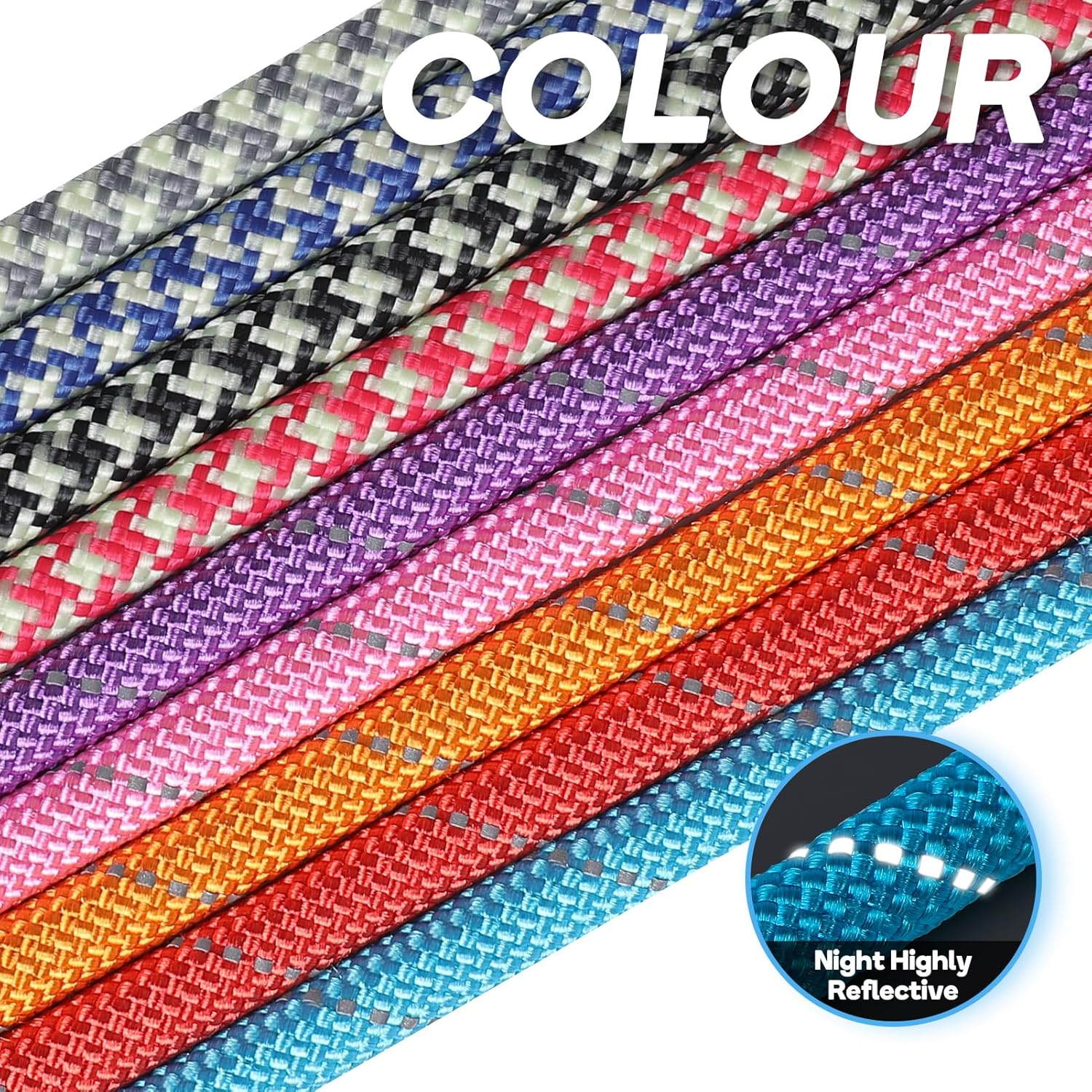 Grand Line Reflective Climbing Rope Slip Lead Pets Leash for Small, Medium, Large and Extra Heavy Dogs and Cats - 5 Ft Long image number 7