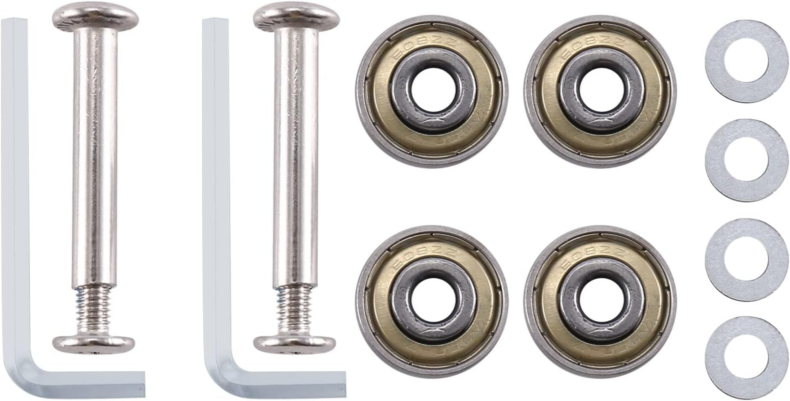 Lyaciomn 50Mm X 18Mm Luggage Suitcase Replacement Wheels, PU Swivel Caster Wheels Carbon Steel Bearings Repair Kits image number 5