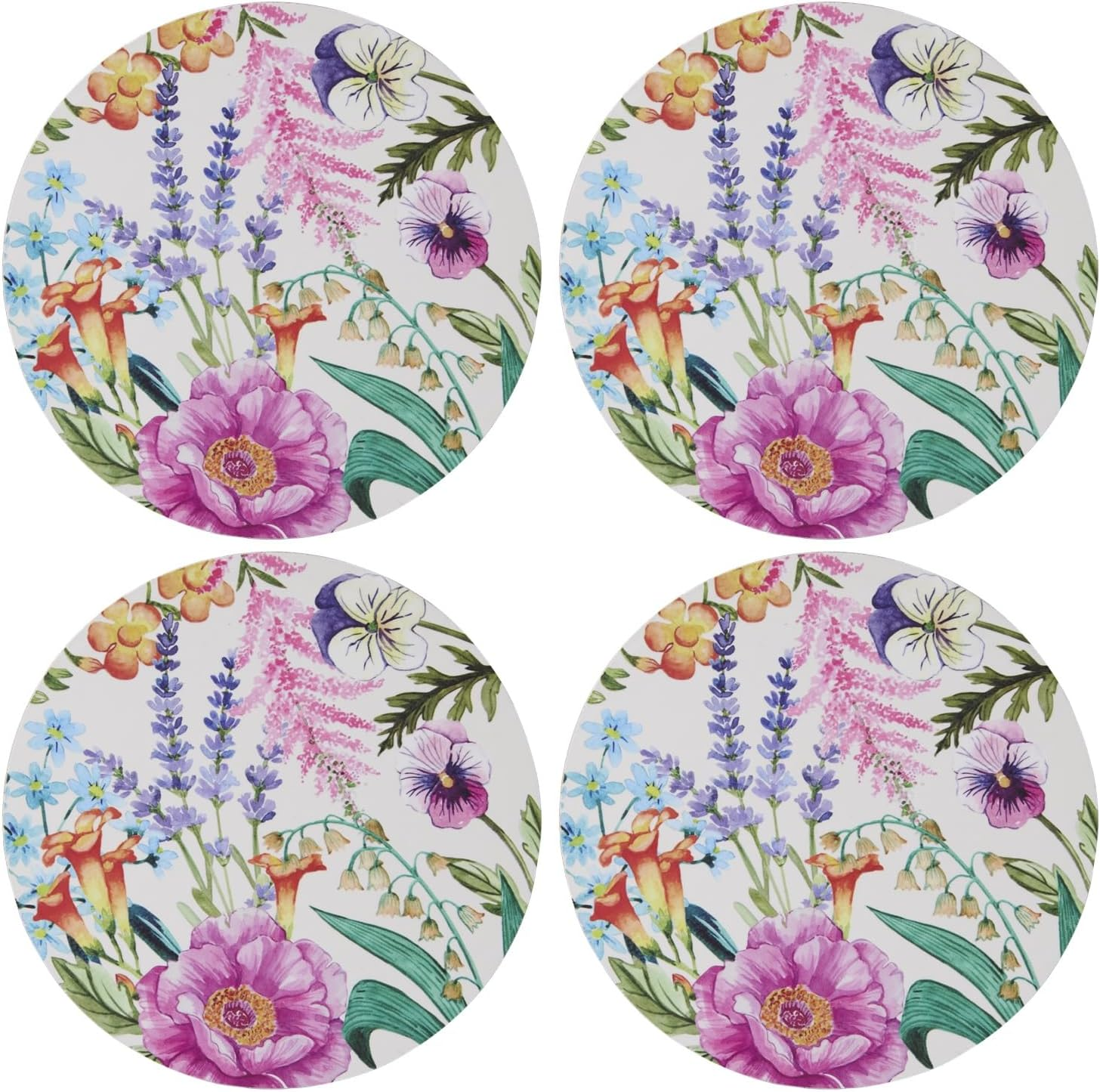 Maxwell & Williams Botanica round Cork Back Coaster Gift Boxed, 10 Cm (Set of 4) image number 1