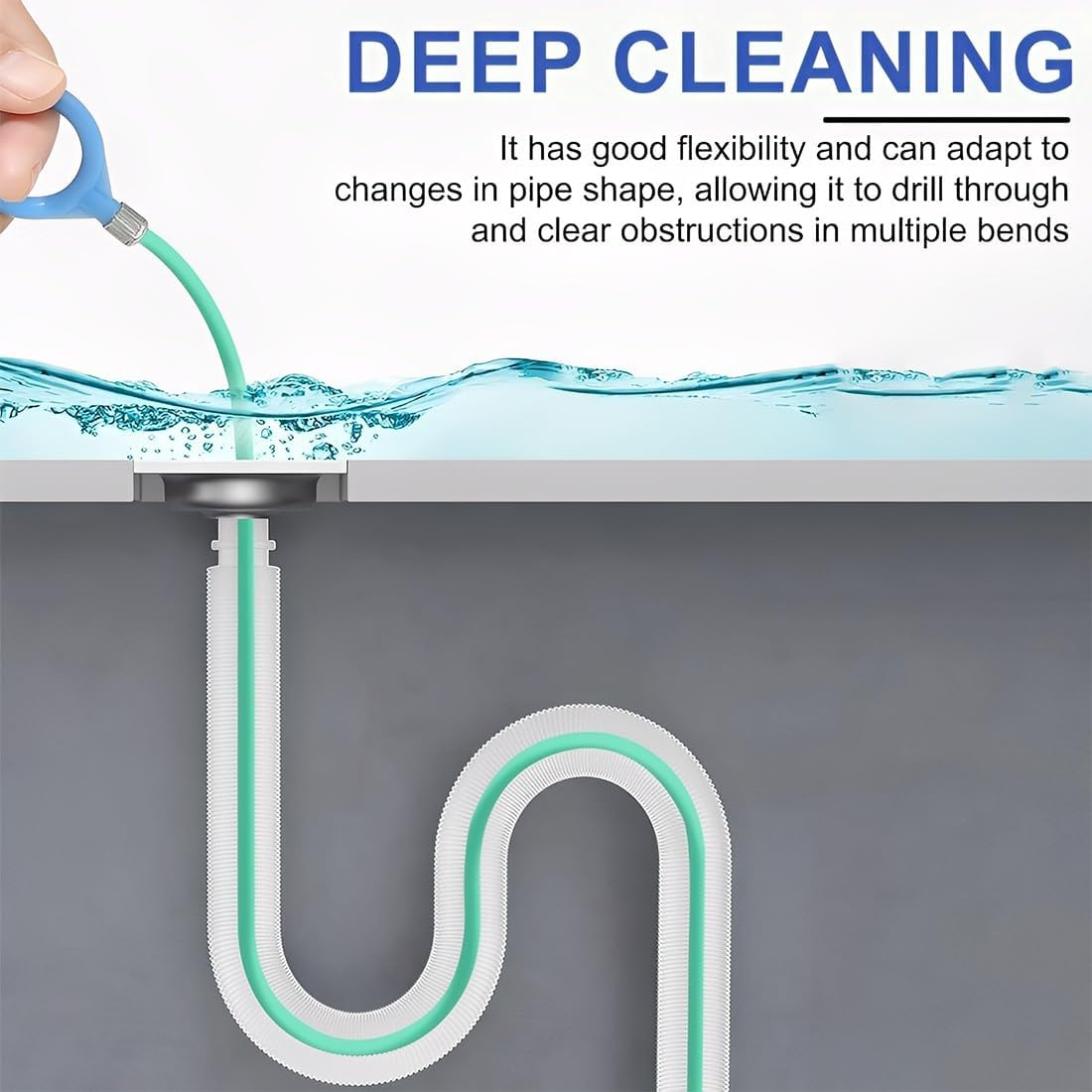 JYNXOR Spiral Drain Cleaner, Pack of 4 Pipe Cleaning Spirals, 90 Cm Drain Cleaner and Hair Catcher, for Bathtub, Sewerage, Sink, Kitchen, Bathroom image number 4