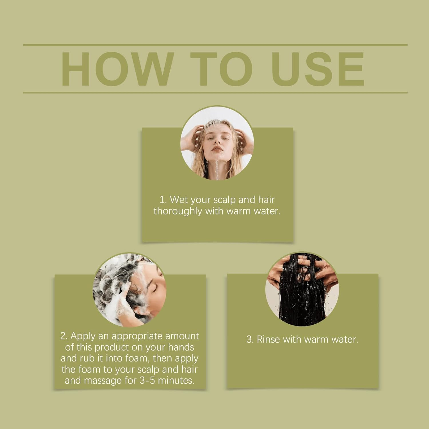 Rosemary Shampoo for Deep Nourishment &ndash; Strengthening Hair Cleanser for Healthier, Shinier & Fuller-Looking Hair &ndash; Gentle Scalp Care & Daily Refreshing Cleanse (3Pcs) image number 6