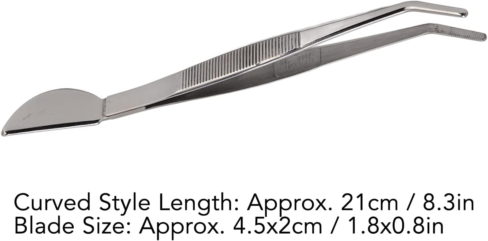 Stainless Steel Bonsai Tweezers, Ergonomical Design Bonsai Tweezers, Long Smooth Edges Surfaces Tweezers for Potted Loosening Soil Planing Grass (Bent) image number 2