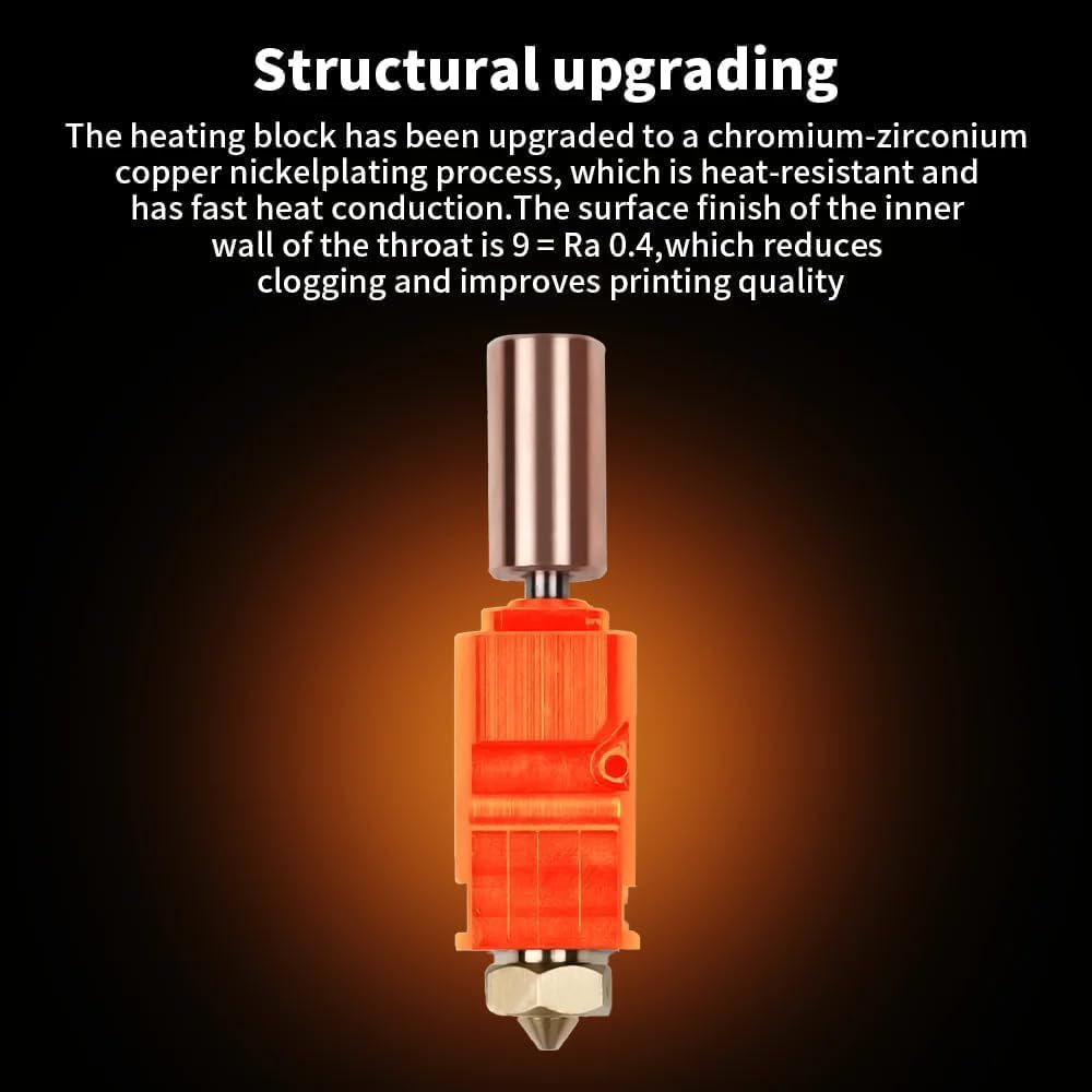 For Artillery Sidewinder X1 X2 Genius Upgrade Hotend Kit,With Heater Cartridge Thermistor All Metal Throat Volcano Nozzle Heating Block Silicone Socks Printer Accessories image number 1