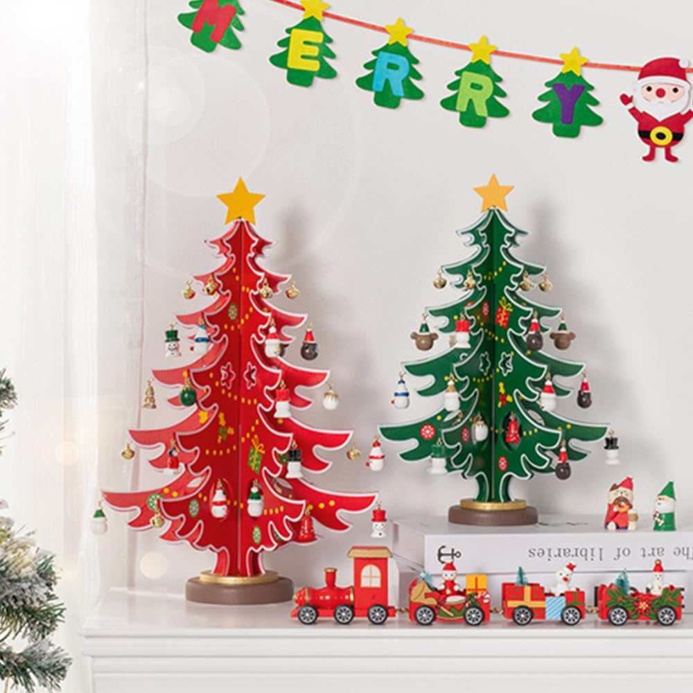 Christmas Advent Calendar Box Christmas Tree Countdown Calendar Set,Tabletop Christmas Tree and Ornaments Set, 24 Days Christmas Countdown Calendar Creative Xmas Gifts for Boys, Girls and Kids Adults image number 2