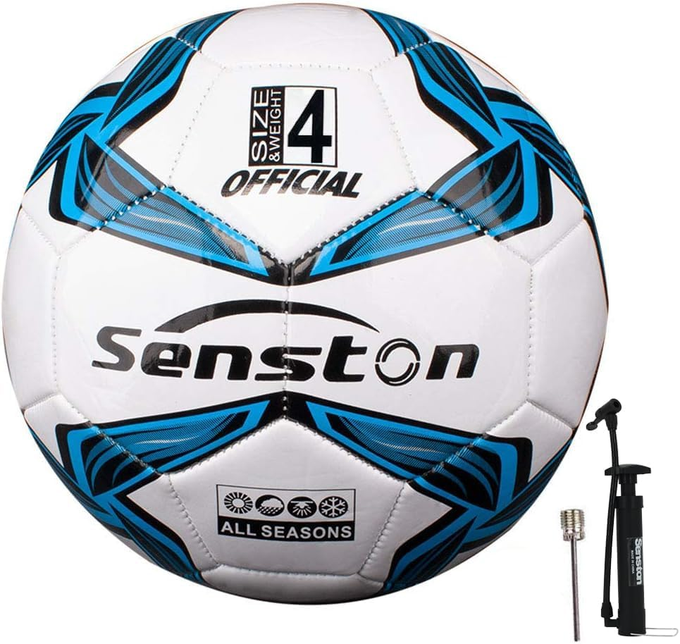 Senston Soccer Ball Official Size 5 & Size 4 & Size 3 with Pump - Official Match Training Football Adults Soccer Ball