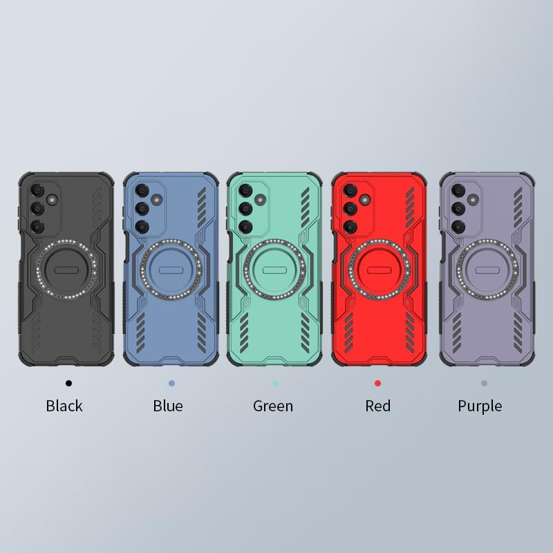 Orgsty Case for Samsung Galaxy S25 Plus/S25+, Cooling Magnetic Case for Mag Safe, Ultra Thin Heat Dissipation, Military Shockproof TPU Mobile Phone Case, Black image number 4