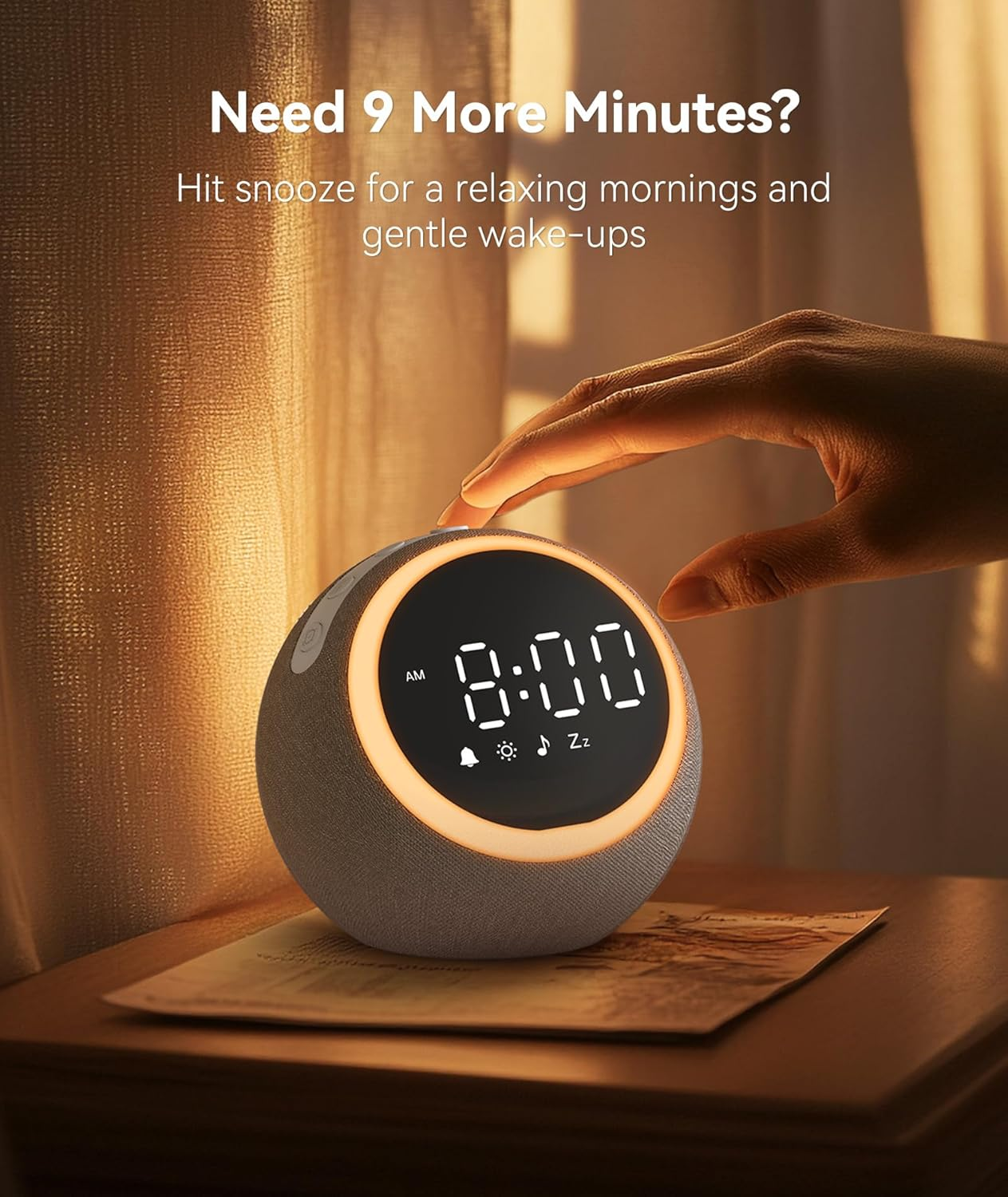 Dreamegg White Noise Machine - Sound Machine with 25 Soothing Sounds, Adjustable Night Light, 0-100% Dimmable Display, White Pink Brown Noise, 7 Alarm Sounds, Alarm Clock for Baby Kid Adult Bedroom image number 1