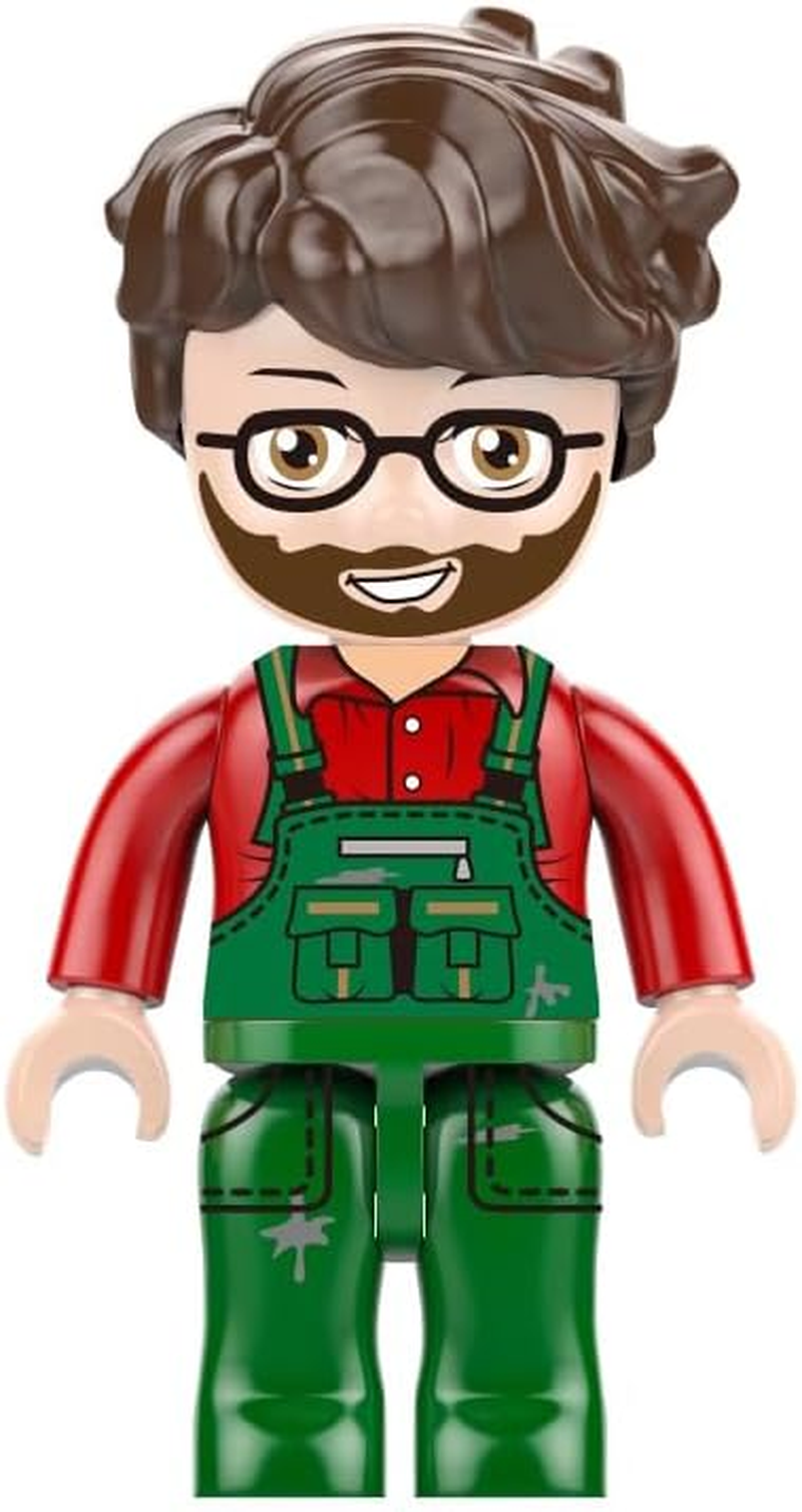 Kiddicraft KC1113 Red Tractor with Roller and Cutting Bar - Clamping Blocks image number 5