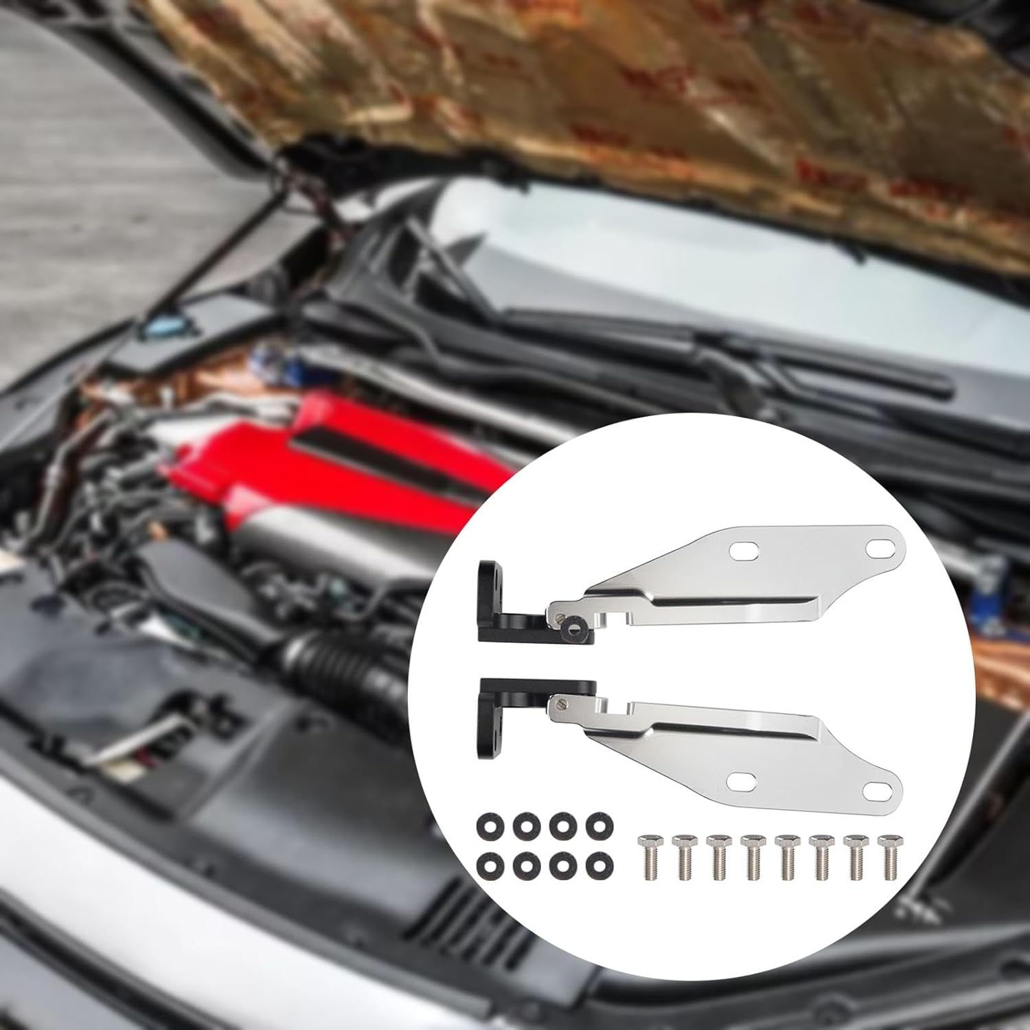 Hood Hinges Quick Release Kit Assembly Easy Install Heavy Duty Auto Parts Professional Metal for Eg6 image number 1