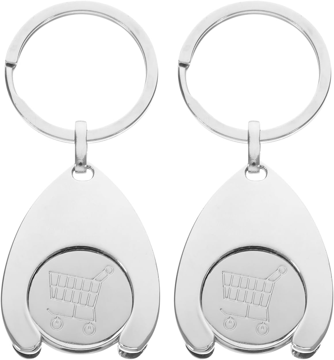 Shopping Trolley Token Keychain Lightweight Coin Holder Key Ring Pendant for Supermarket Cart Convenience Portable And