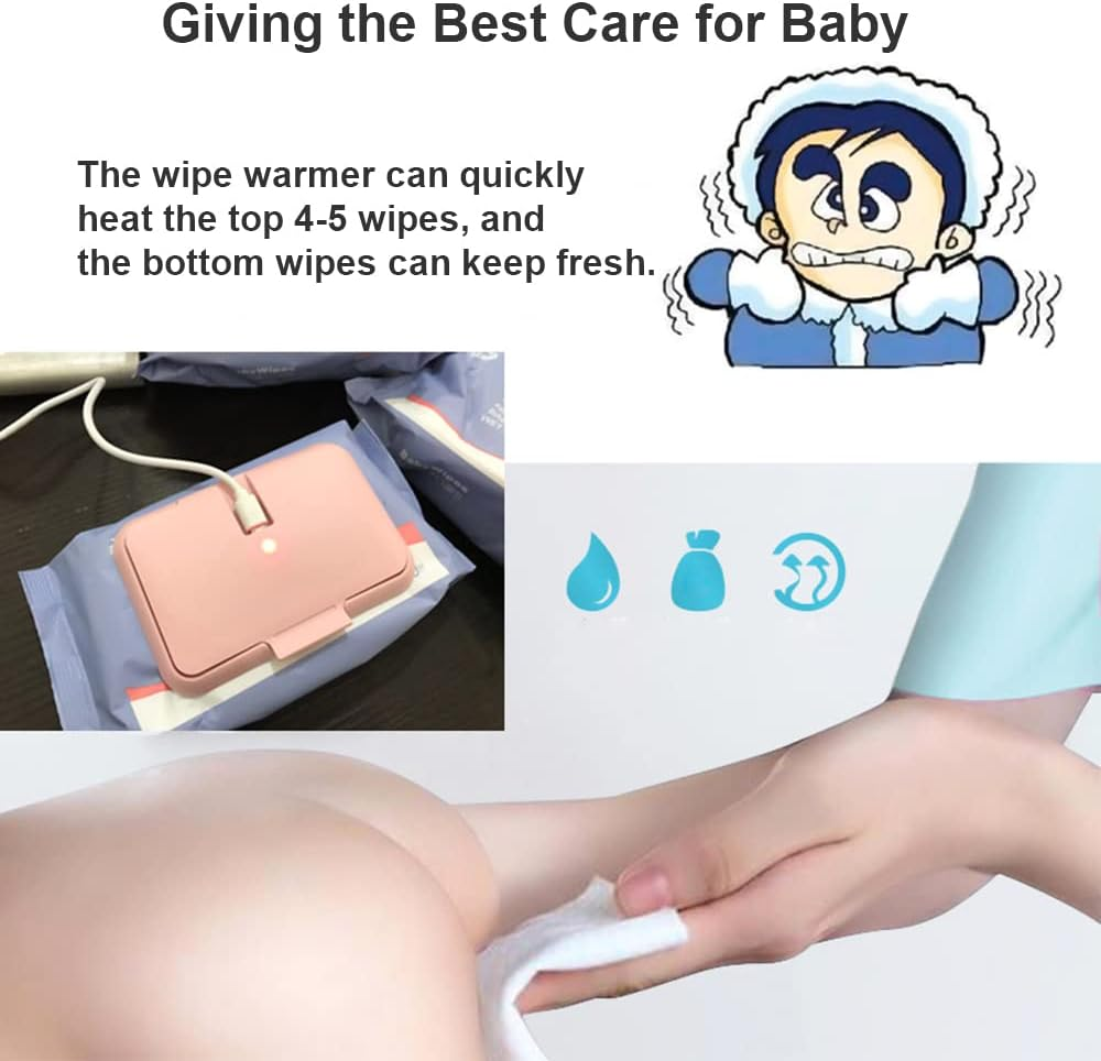 Baby Wipe Warmer Portable Baby Wet Wipes Warmer Heater USB Powered Perfect for Traveling Blue image number 4