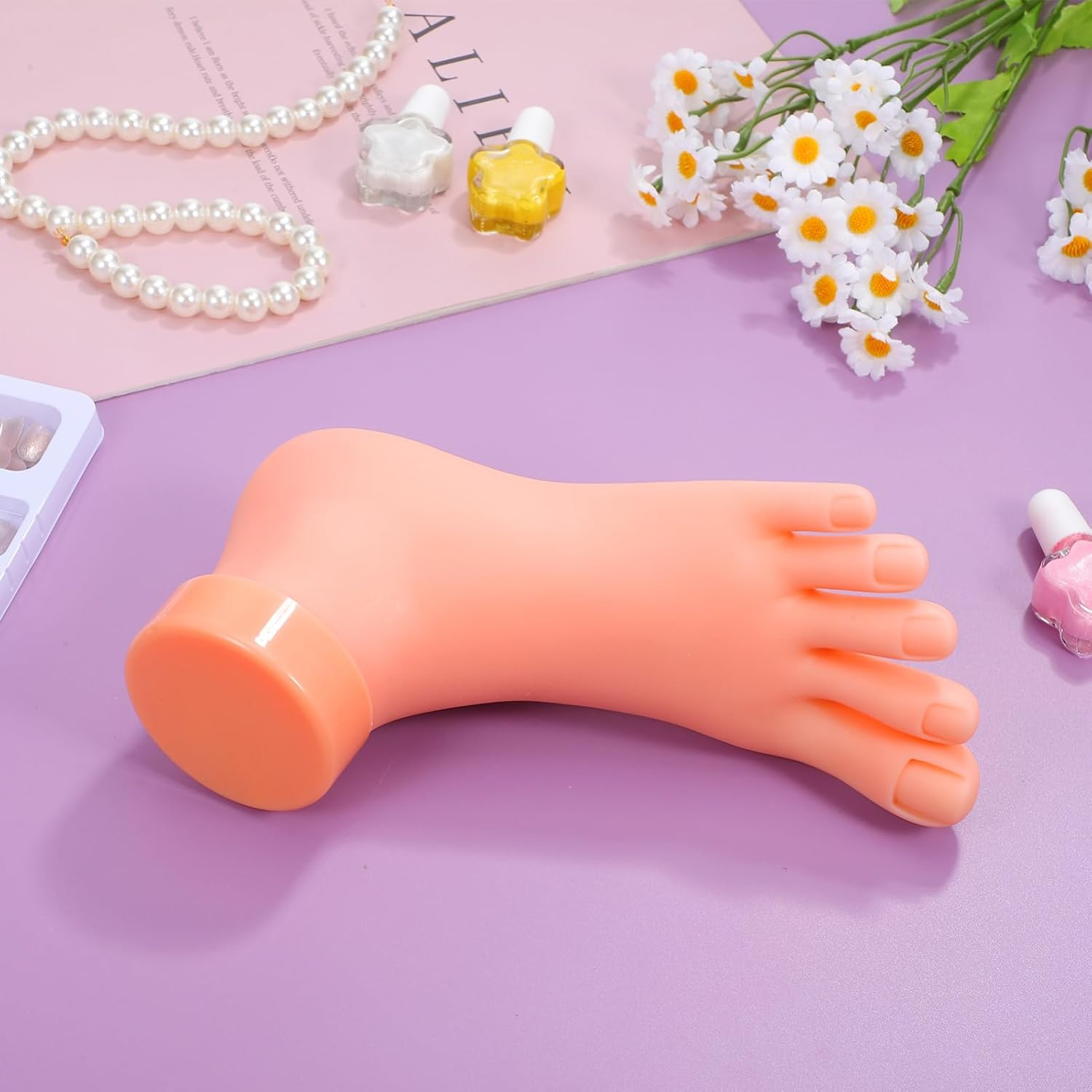 KAILIKETIY Nail Art Foot Model Nail Art Practice Model Manicure Tools Real Skin Touch image number 4