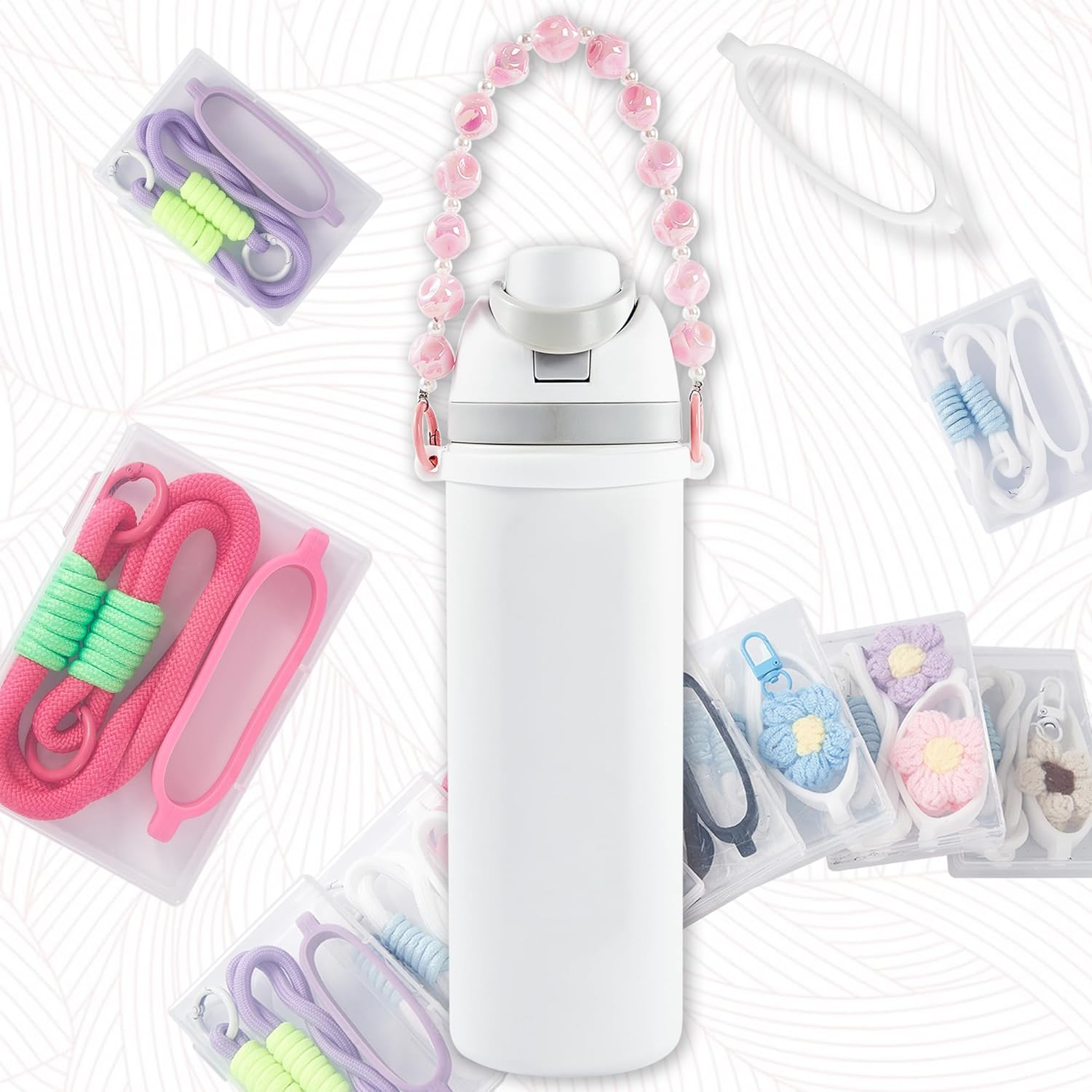 Bottle Silicone Handle Strap,Compatible Owala Freesip Water Bottle - Fits 16Oz to 40Oz, Water Bottle Carrier Grip Accessories for Running Bike, Gym or Jogging image number 5