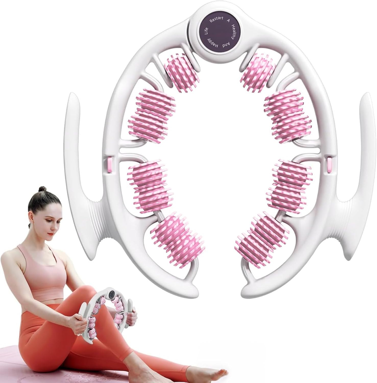 Anti Cellulite Massager Roller Machine, Lymphatic Drainage Massager for Thighs, Legs & Buttocks, Leg Roller Fascia Massage Tool for Lymphatic Drainage & Deep Tissue Therapy, Muscle Relaxation image number 1