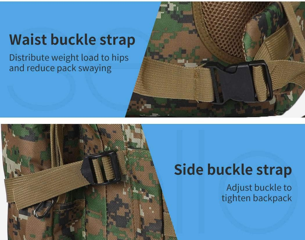 Slimbridge Rucksack Hiking Camping Outdoor Trek Military Tactical Backpack, Green, 80 Litre Capacity image number 6