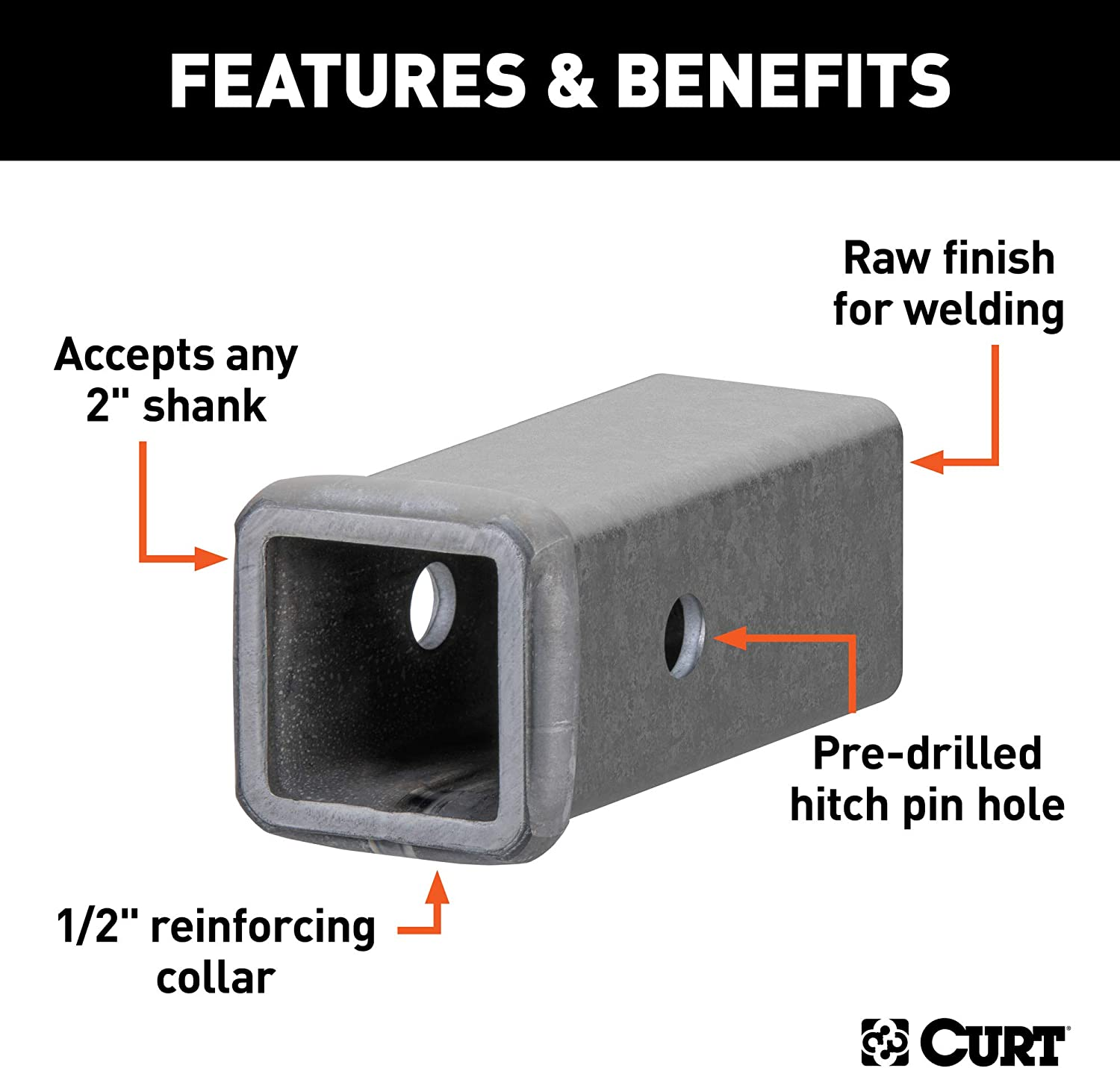 CURT 49060 Raw Steel Receiver Tubing