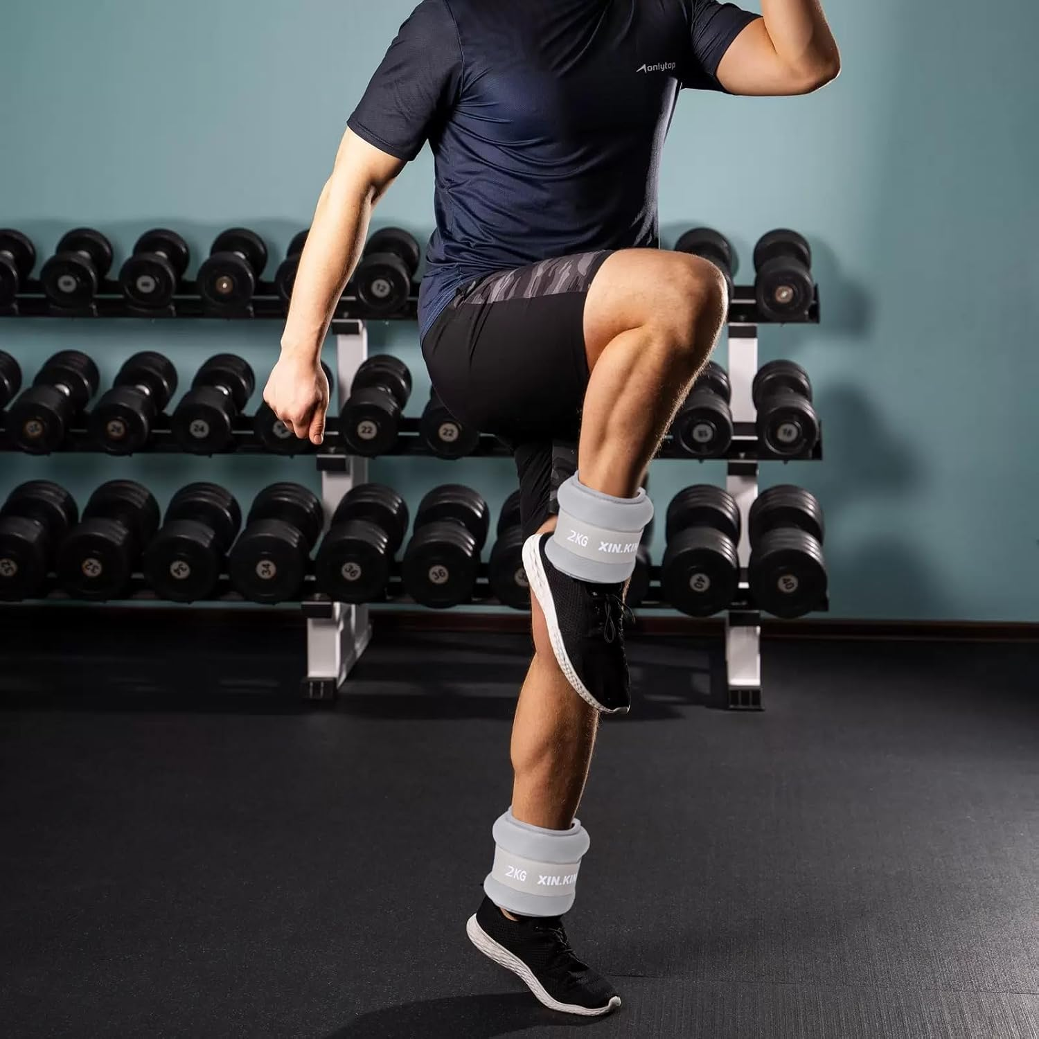 Ankle Weights, Wrist Weights 1 Pair 1/1.5/2 / 3 KG Leg Arm Weights for Women Men Kids with Adjustable Straps Weighted Ankle Weights Set for Gym,Fitness, Workout,Walking, Jogging - 4 Colors image number 6