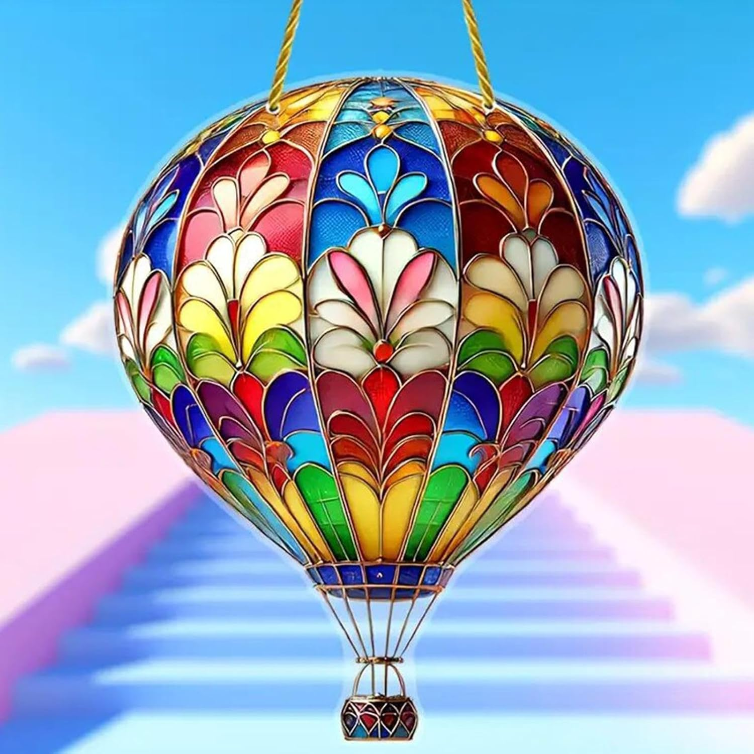 Hot Air Balloon Lantern, Garden Ornaments Outdoor, Hot Air Balloon Light, Hanging Garden Lights, Charming Acrylic Home Decor for Window Door Tree Gardan image number 2