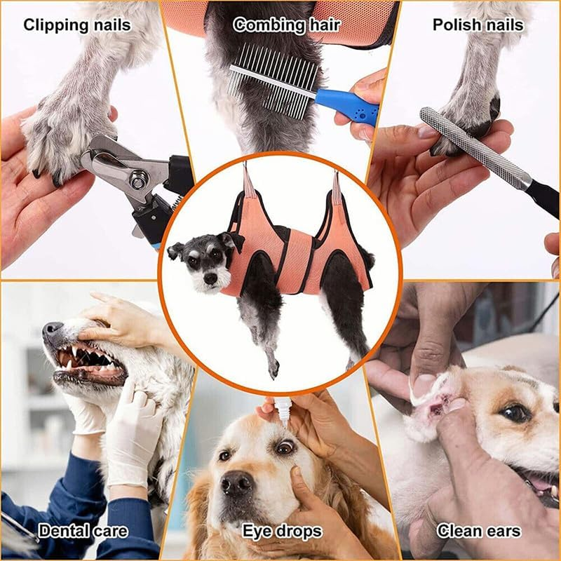 Pet Grooming Sling Hammock for Small Animals - Secure Restraint Bag for Bathing, Trimming & Nail Care - Suitable for Cats & Dogs with Adjustable Sizing image number 4