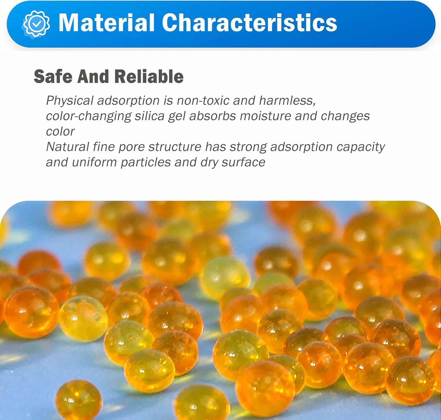 Zekroh 50 Gram [24 Packets] Premium Orange Indicating Silica Gel Desiccant Beads, Reusable Premium Silica Gel Packets, Moisture Absorbers for Control Absorbing for Electronics, Camera, Food, Spices (2) image number 2