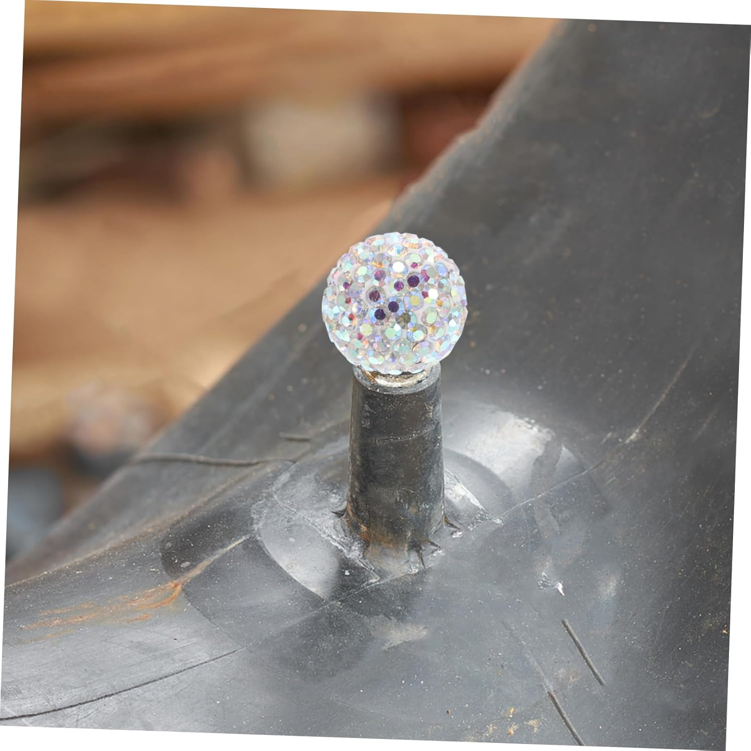 HOLIDYOYO 4Pcs Crystal Tire Valve Caps Car Tyre Bling Valve Caps Fit Easy Installation Automotive Accessories image number 1