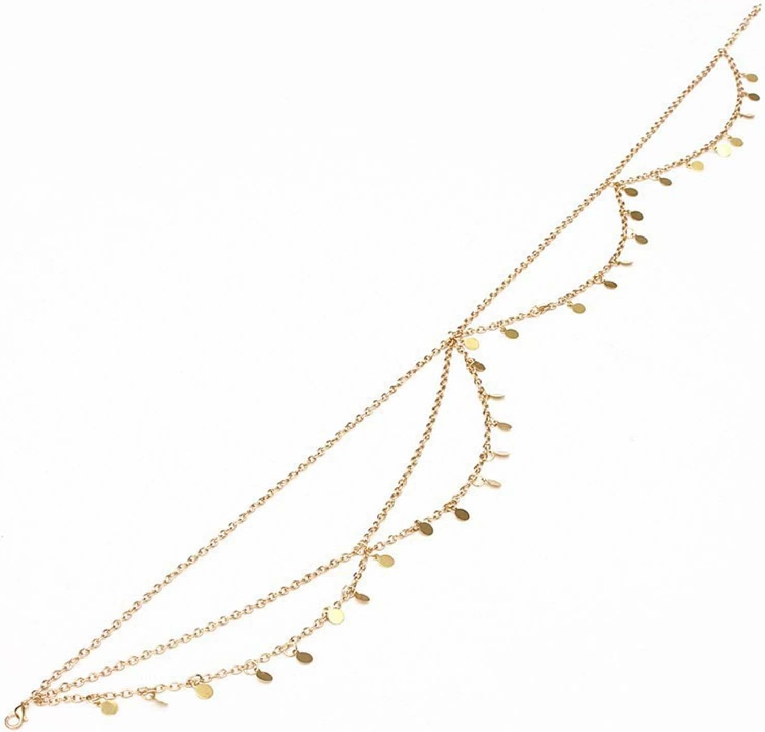 Fashband Boho Head Chain Gold Headpiece Tassel Indian Gold Headband Fashion Hair Accessories Festival Bohemia Vintage Jewelry Forehead Headbands for Women and Girls Wedding Prom image number 6