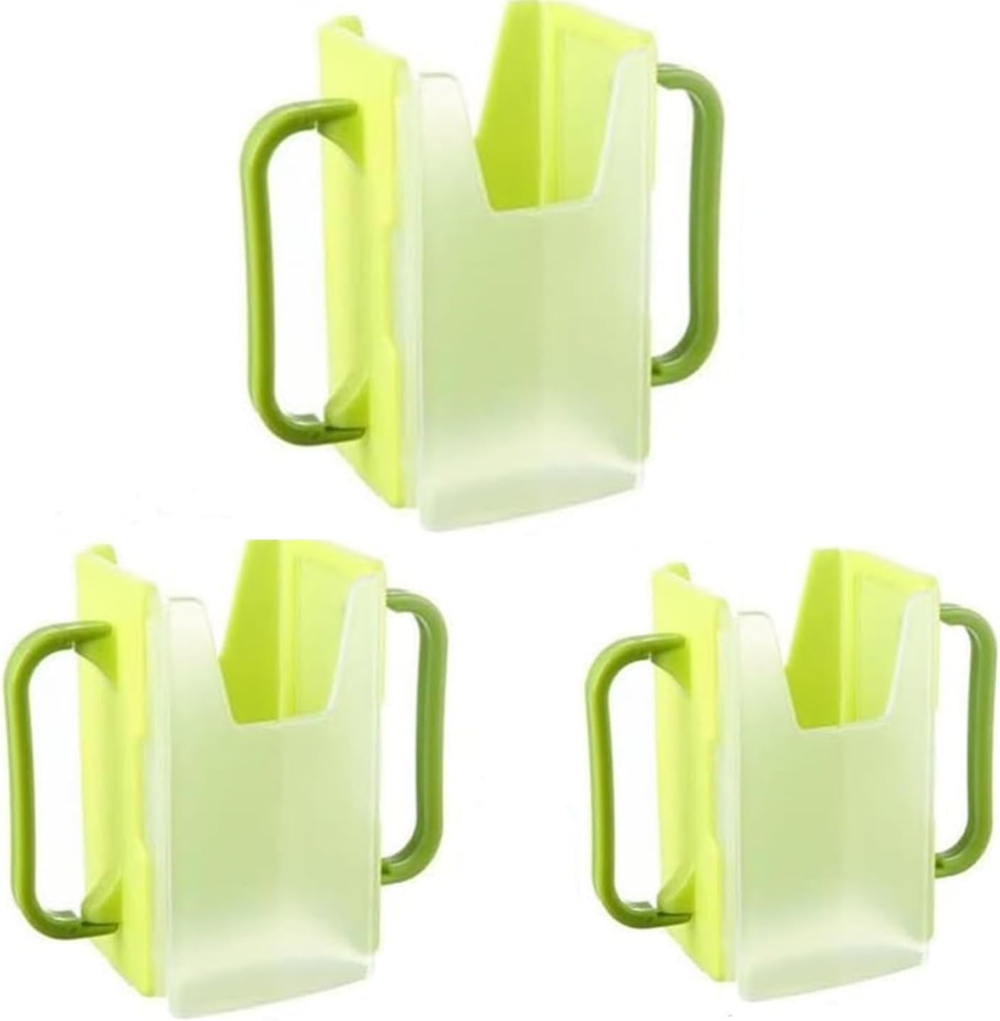 3 Pcs Milk Carton Holder, Squeeze Proof Pouch Holder, Drink Pouch Holder for Toddler, Adjustable and Portable Juice Bag Holder for Kids (Three Colours)
