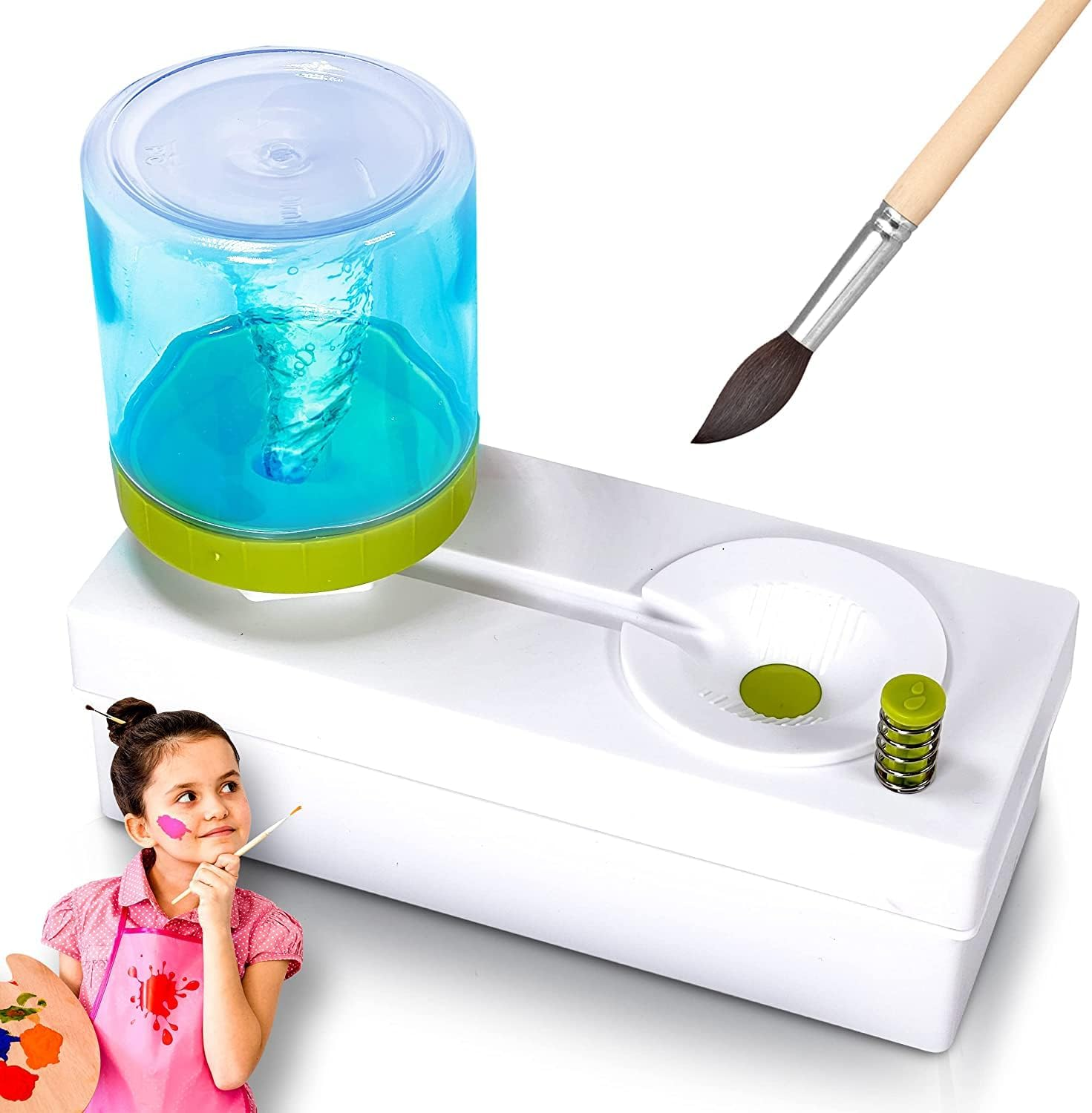 Paint Brush Cleaner, Paint Brush Cleaner Art Supplies, Water Cycle Rinser, Multifunctional Paint Brush Cleaner | for Acrylic, Watercolour, and Water-Based Mediums