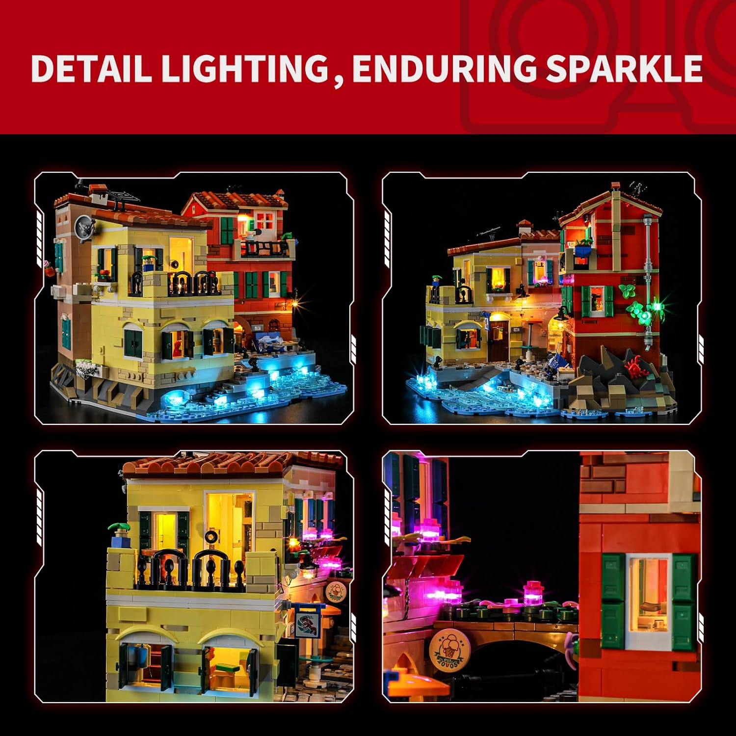 BRIKSMAX 2.0 Light Kit for -Italian Riviera -Innovative Led Lighting Compatible with  Ideas 21359 - Not Included Model Set image number 4