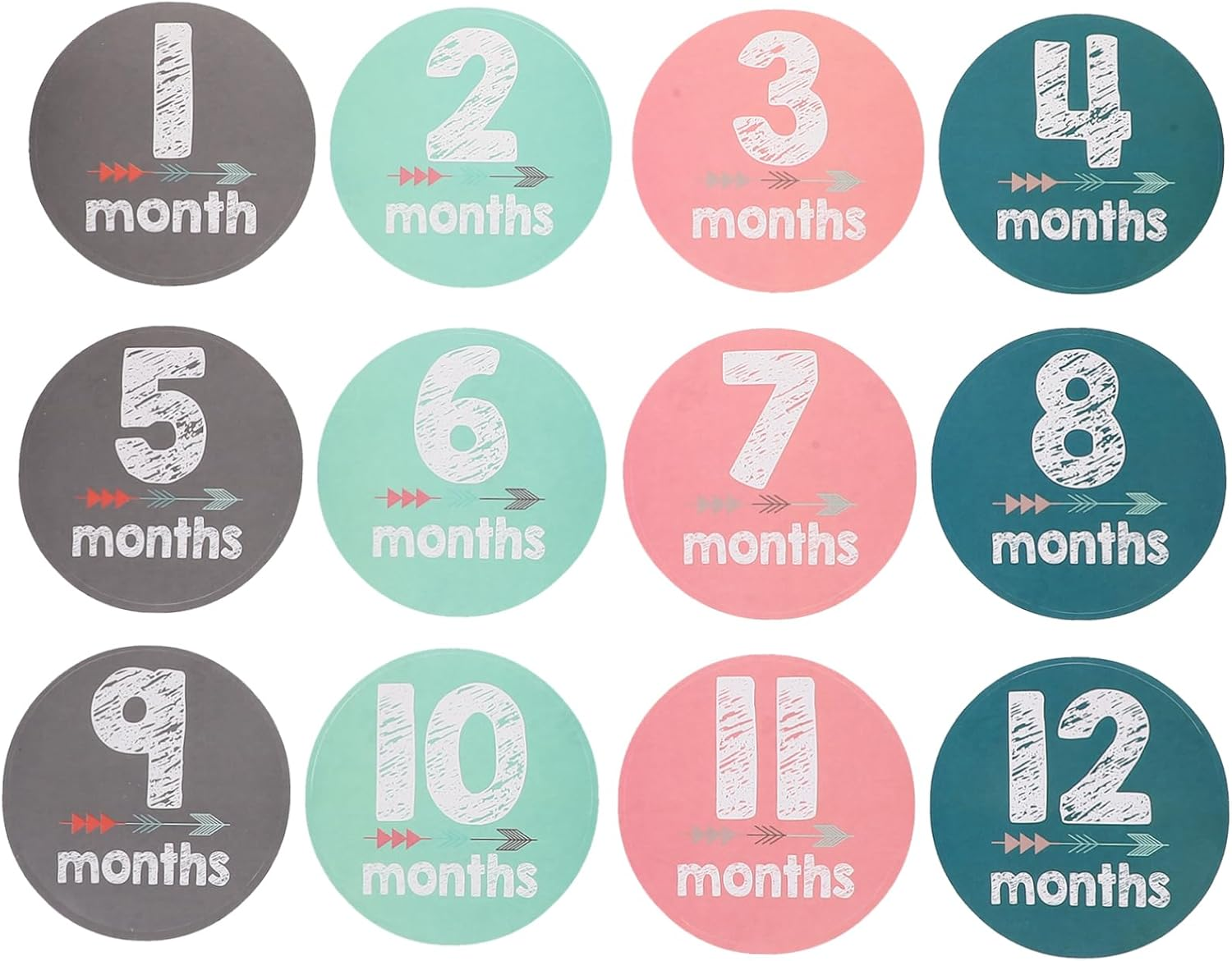 Milestone Stickers for Newborn Monthly Adhesive Wall Decals for Milestone Photography image number 6