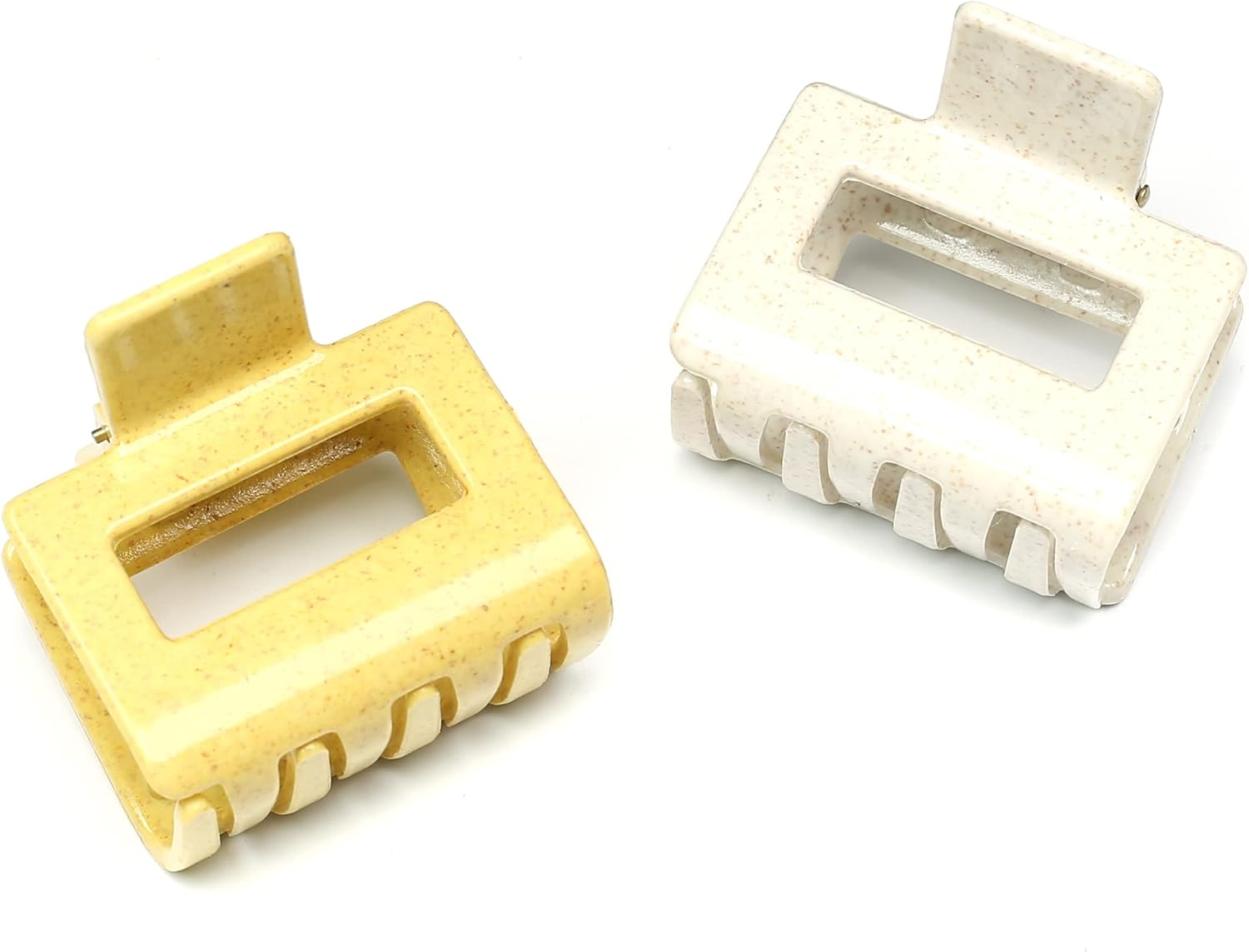 Qingoo White Small Square Hair Clip Beautiful Women'S Hair Clip Headdress Elegant Hair Accessory 1 Piece (5 Cm X 4.5 Cm, White) - Taro image number 3