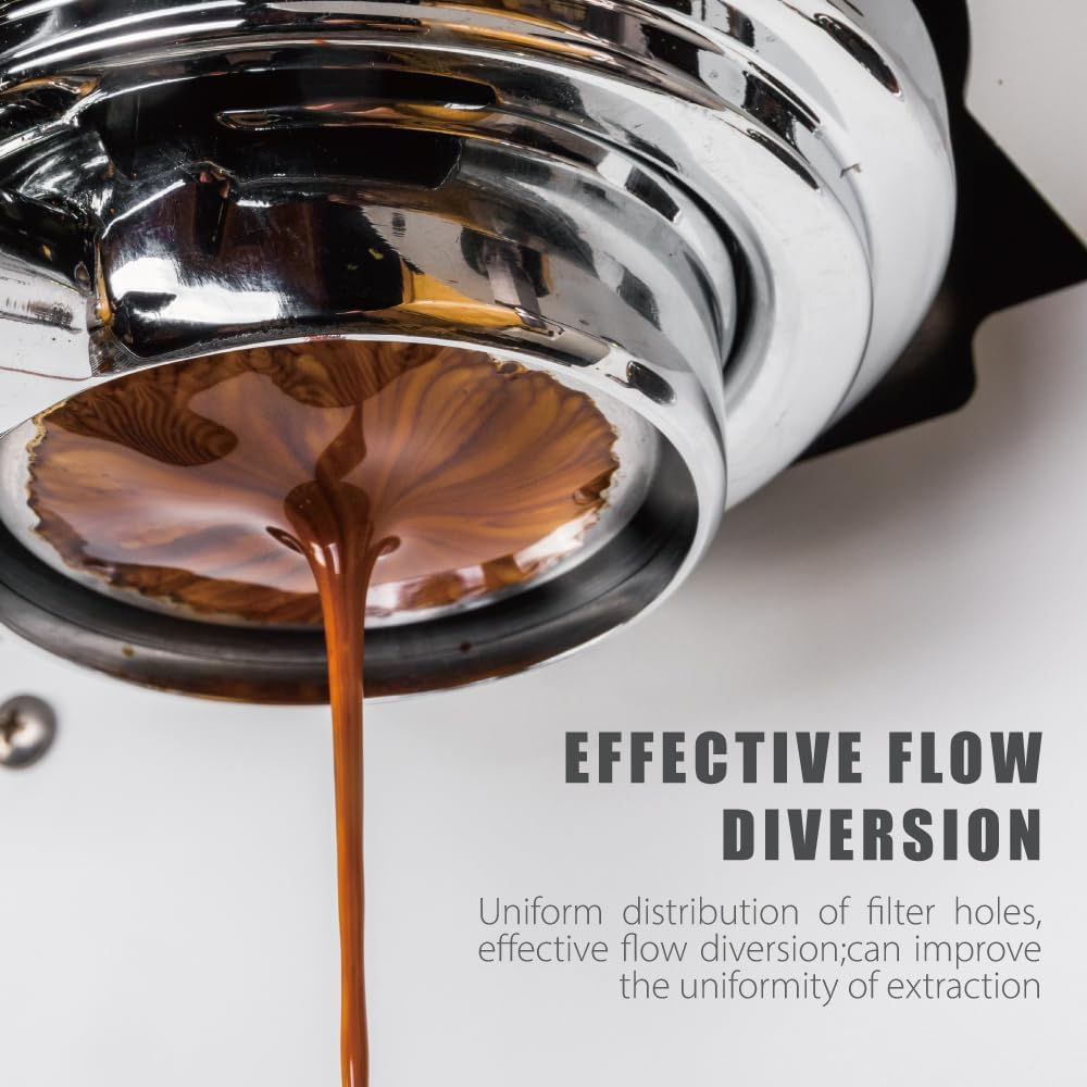 KYONANO 51Mm Puck Screen with Stand - Espresso Accessories - Reusable Metal Coffee Filters with Silicone Holder - Compatible with 51Mm De'Longhi, Smeg Espresso Coffee Machines