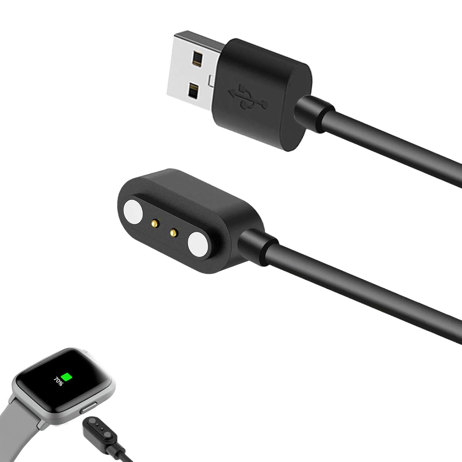 Magnetic Smartwatch Charger Cable - Compatible with Id205L/Uwatch 3S/SW025 - USB Fast Charging Cord for Multiple Devices image number 1